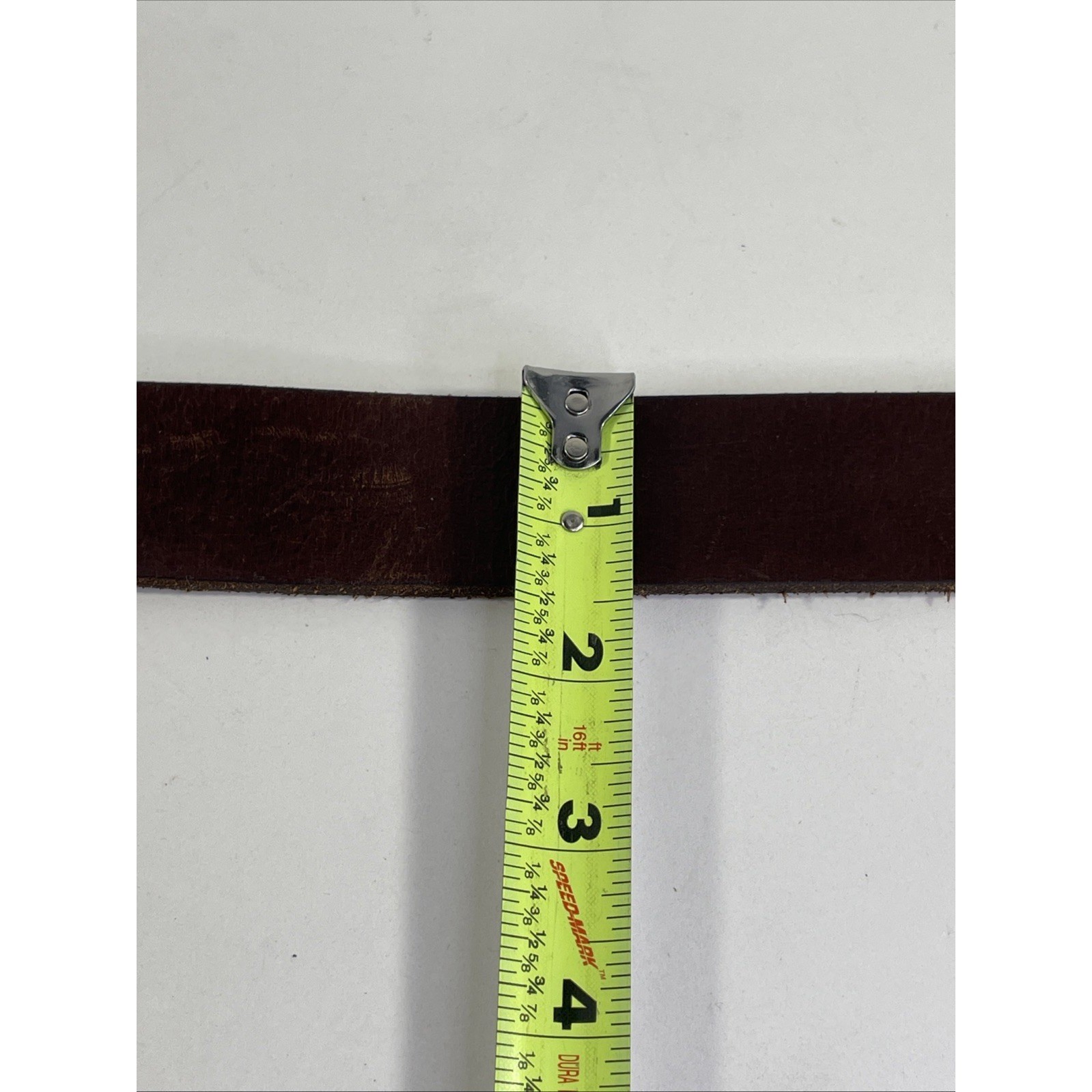 Genuine Cowhide Casual Brown Leather Belt Size Medium (Measurements in Pictures)