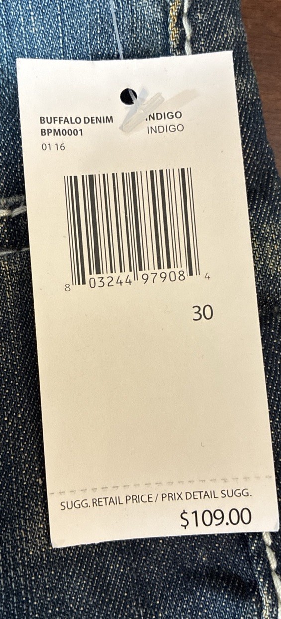 Buffalo David Bitton Trent Denim Blue Jeans Waist 30 Length 32 NWT
