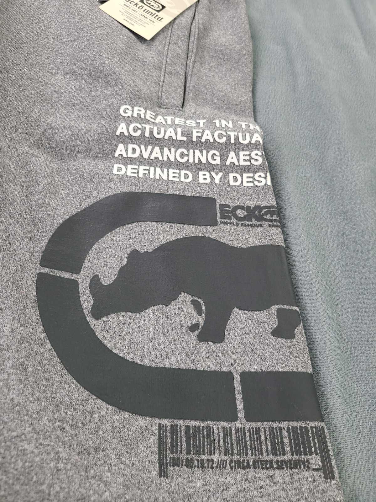 Ecko Unltd. Men’s Rawthentic Fleece Sweat Shorts Gray Size XL New With Tags