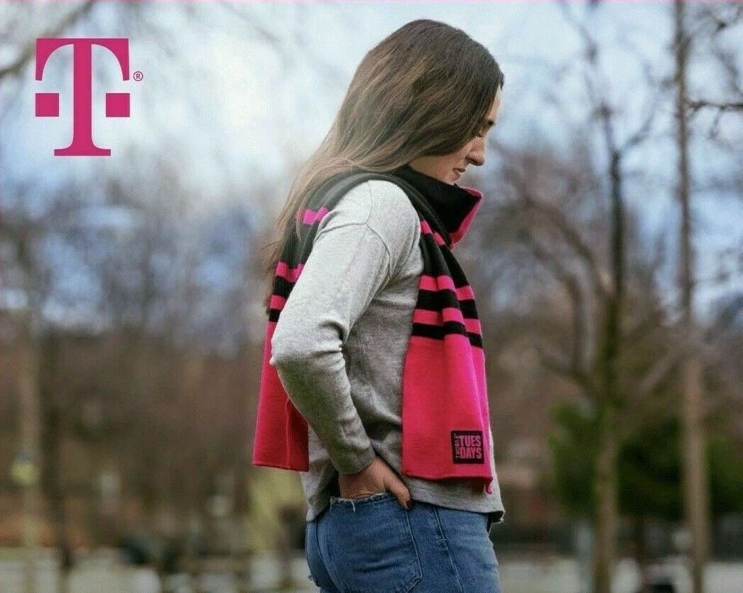 T-Mobile Tuesday Magenta Pink and Black Scarf – FREE SHIPPING!