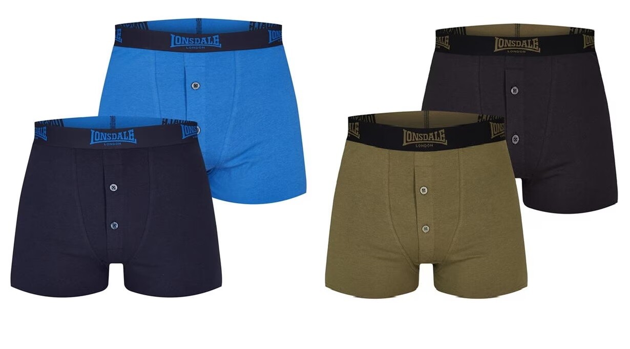 2 Pairs Lonsdale London Boxer Short Boxers Pants Trunks XS S M L XL XXL 3XL 4XL