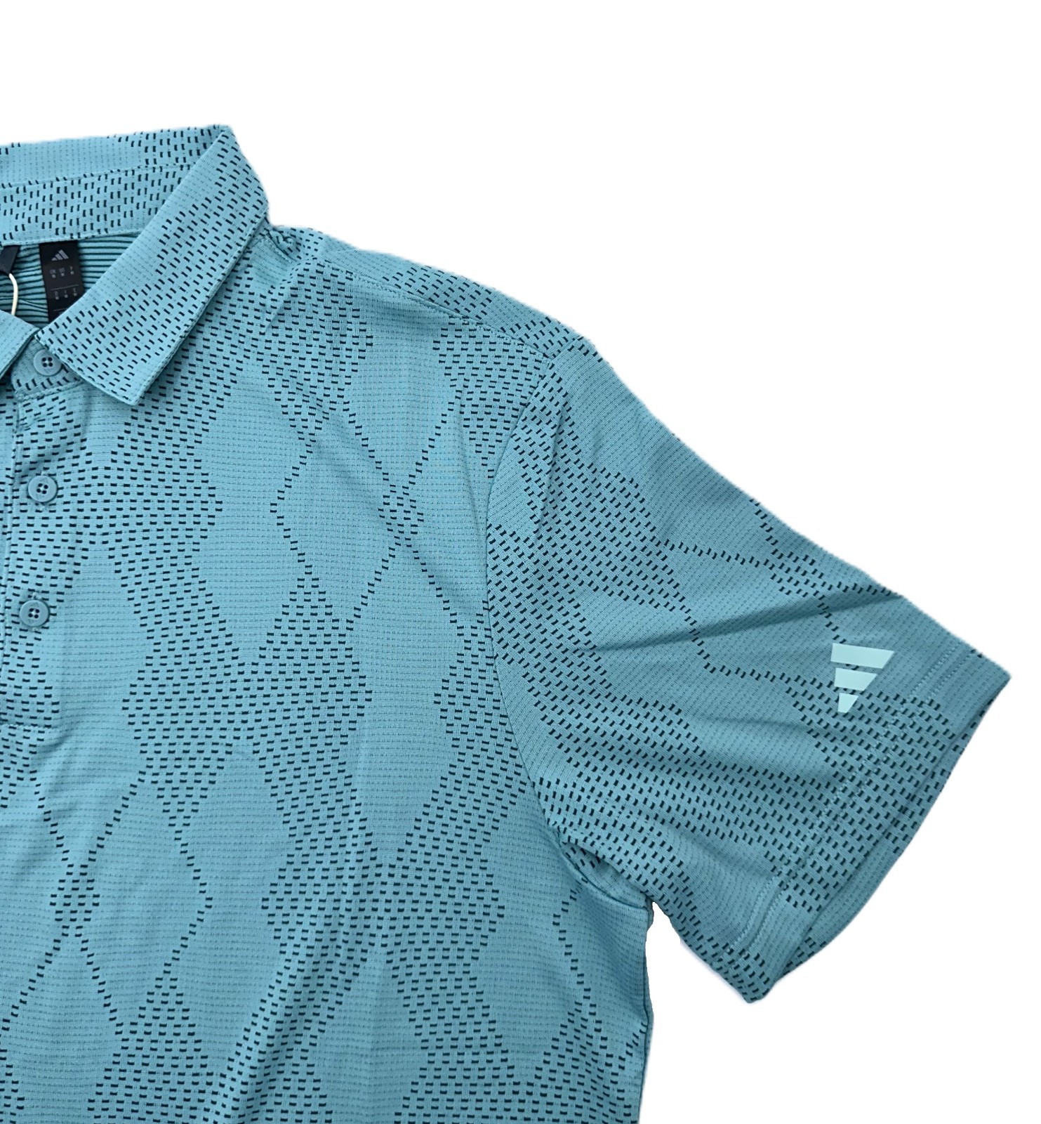 $70 Adidas Men’s Ultimate365 Textured Polo Shirt – Mint Iron – Large – New Tags