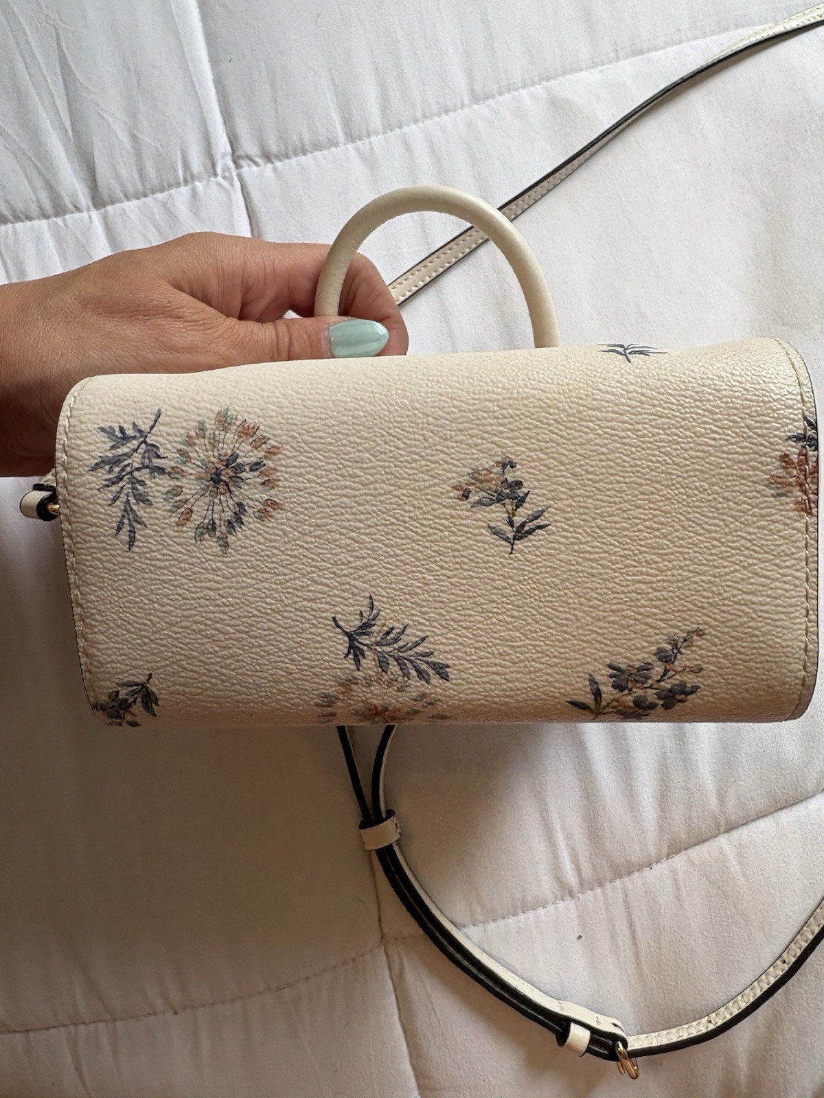Coach Micro Mini ROWAN Satchel Crossbody Dandelion Floral Print NWOT