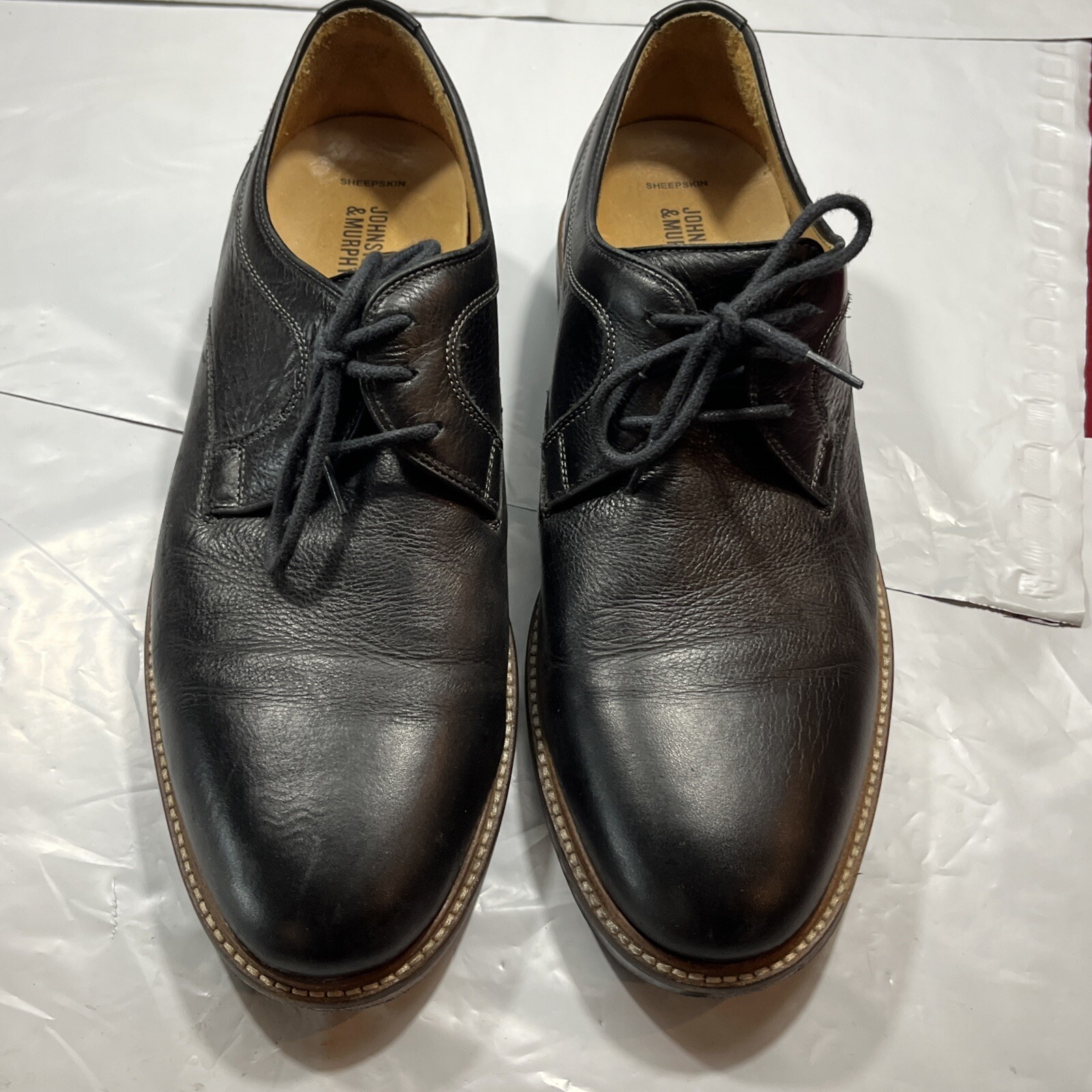 Johnston & Murphy Lace Up Shoes, J&MFlex Barlow Plain Toe Oxford 204871 Sz 10.5M