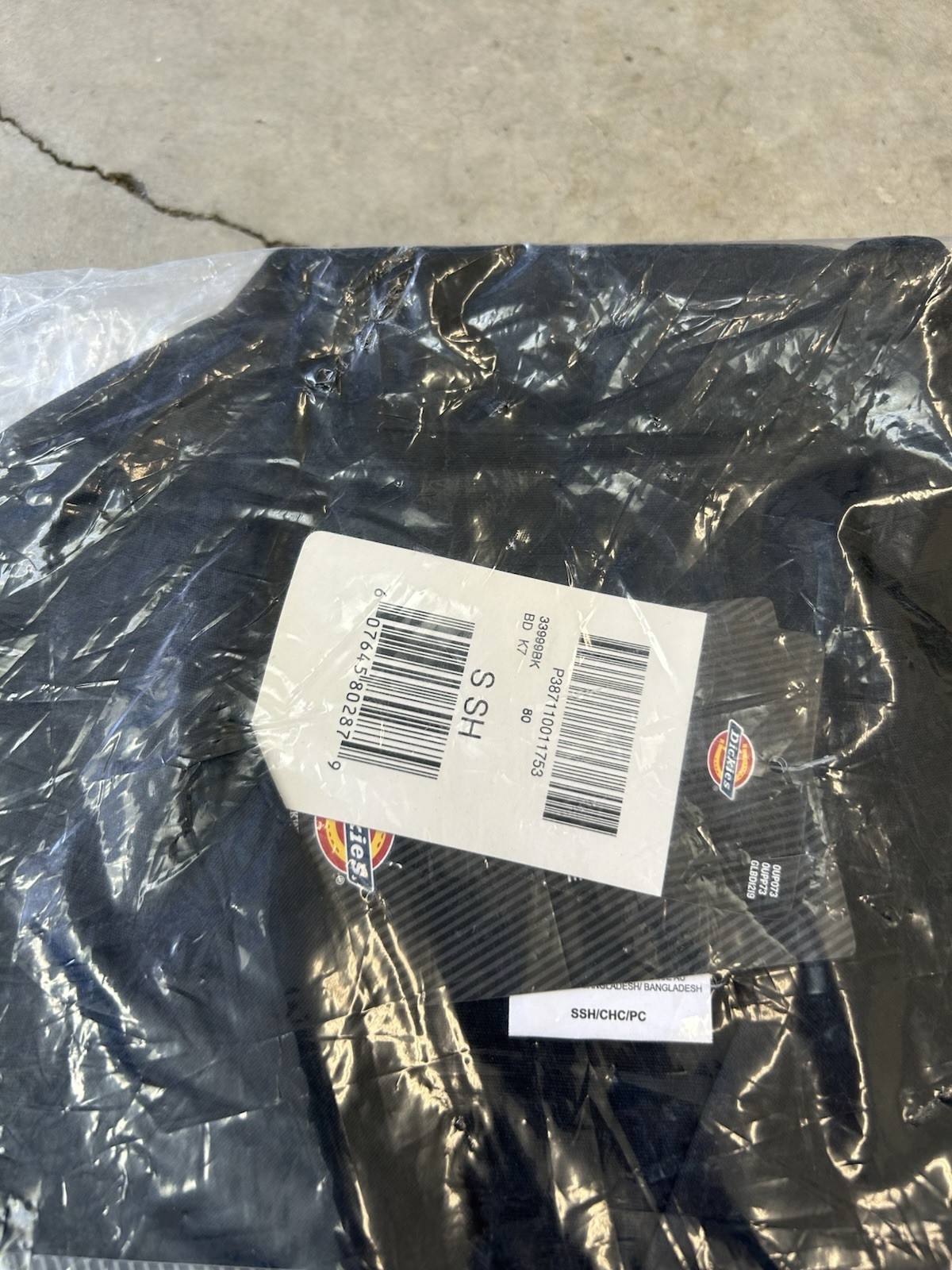Dickies Mens Short Sleeve Coverall Small Short SSH Black 33999BK NWT Sealed