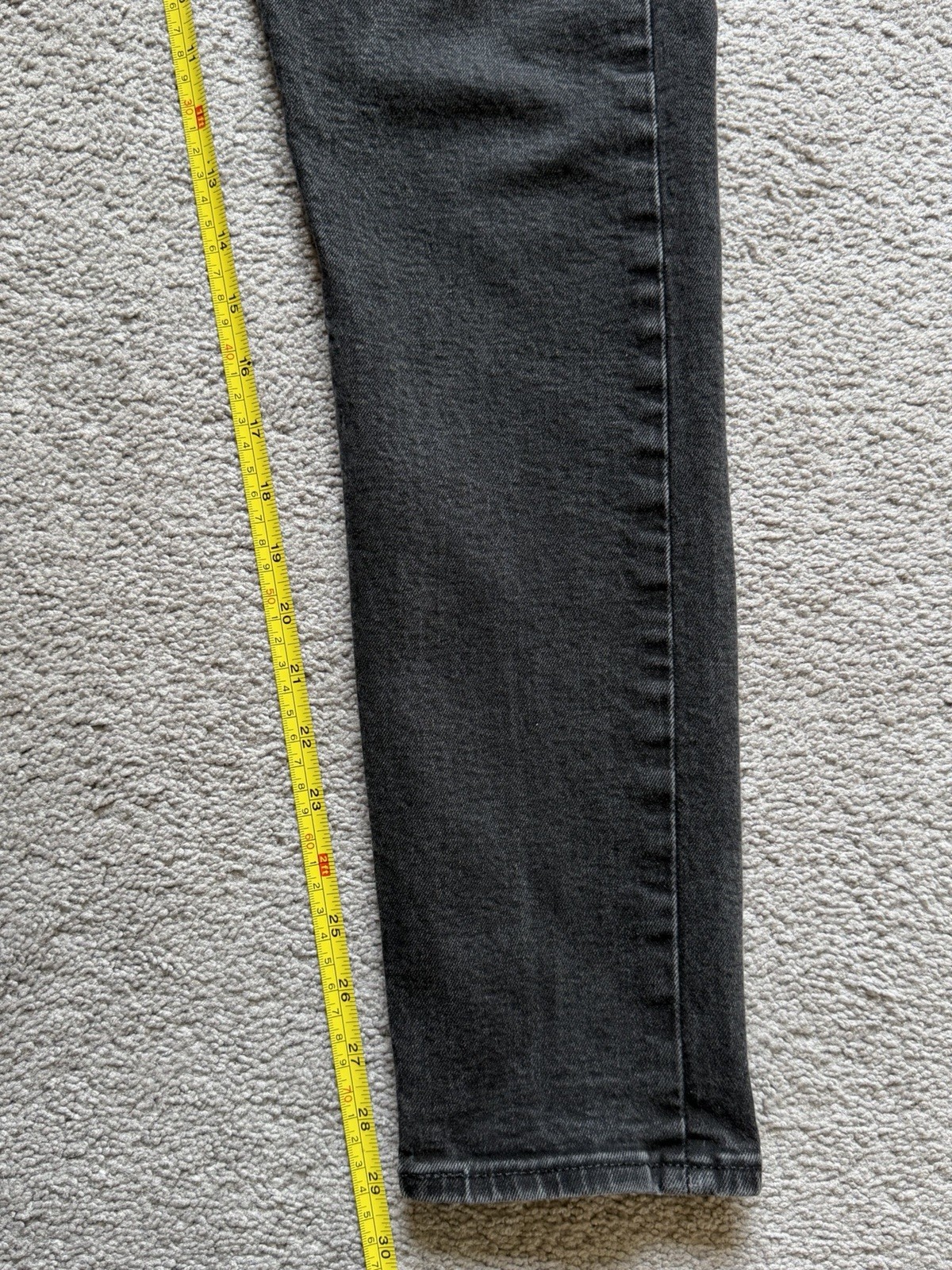 Levi’s Premium 513 Black Denim Jeans Stretch Slim Straight Mens 32×32