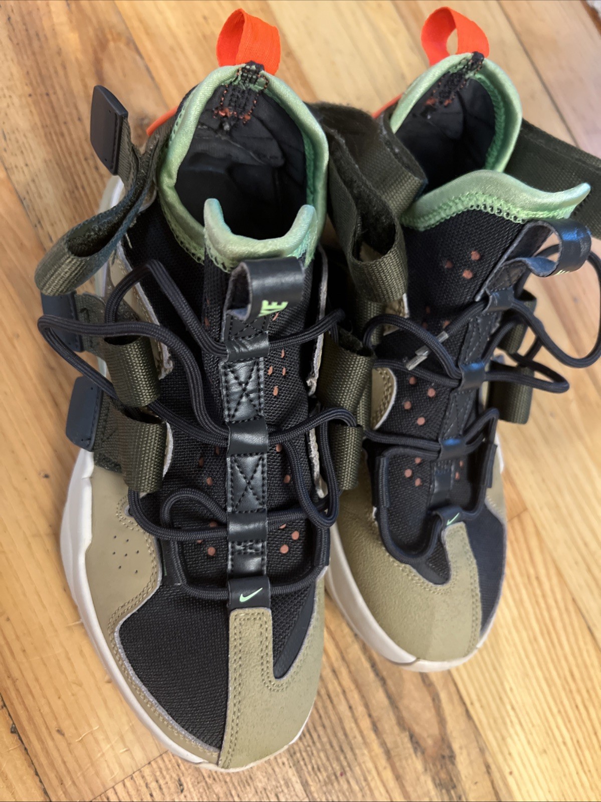 Nike Air Max 270 Bowfin Khaki Olive Black Orange US 7 Men EUR 40 Trail AQ8764