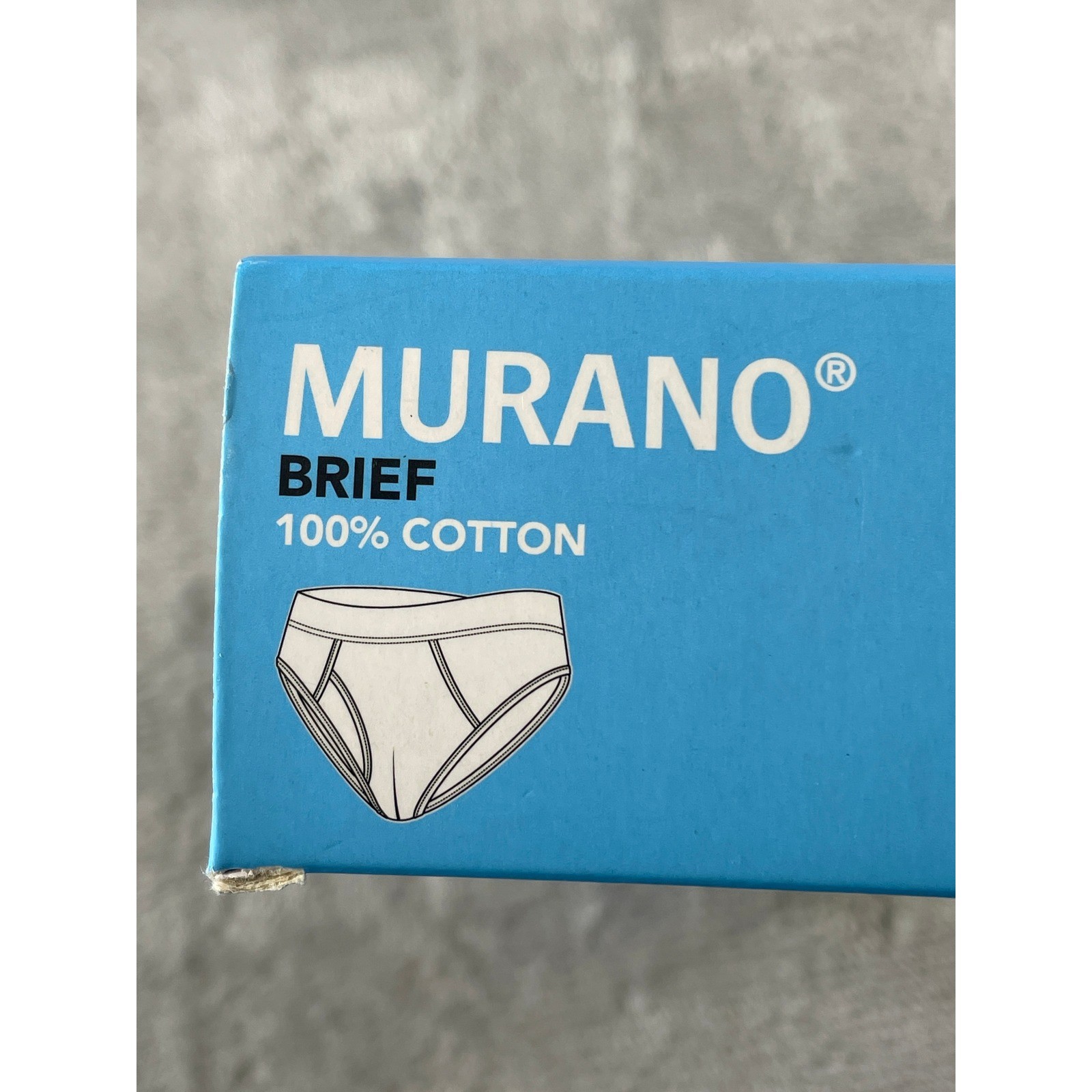 Murano Briefs 3 Pack Mens Medium 32-34 White 100% Cotton Tagless