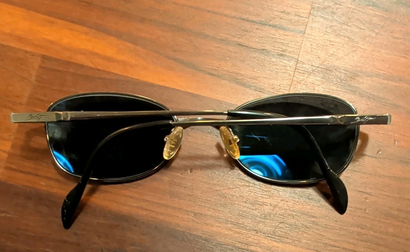 Maui Jim Hulu Sunglasses MJ-551-02 Gunmetal Titanium Polarized Black