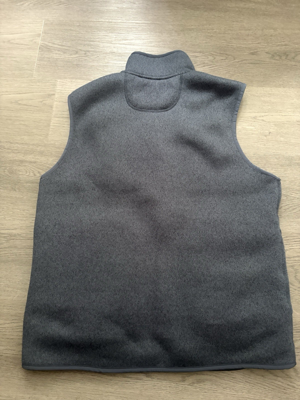 M&S Men’s Blue Sherpa Lined Funnel Neck Fleece Full Zip Gilet Size Medium – VGC