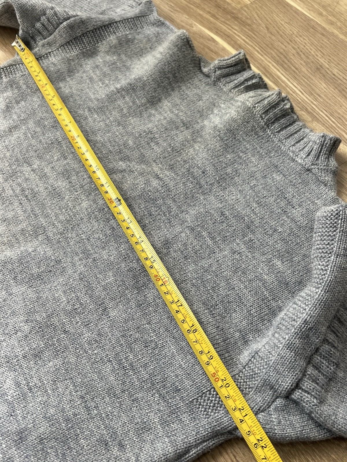 Vintage Le Tricoteur Guernsey Jumper Gray Pure British Wool Fisherman size M