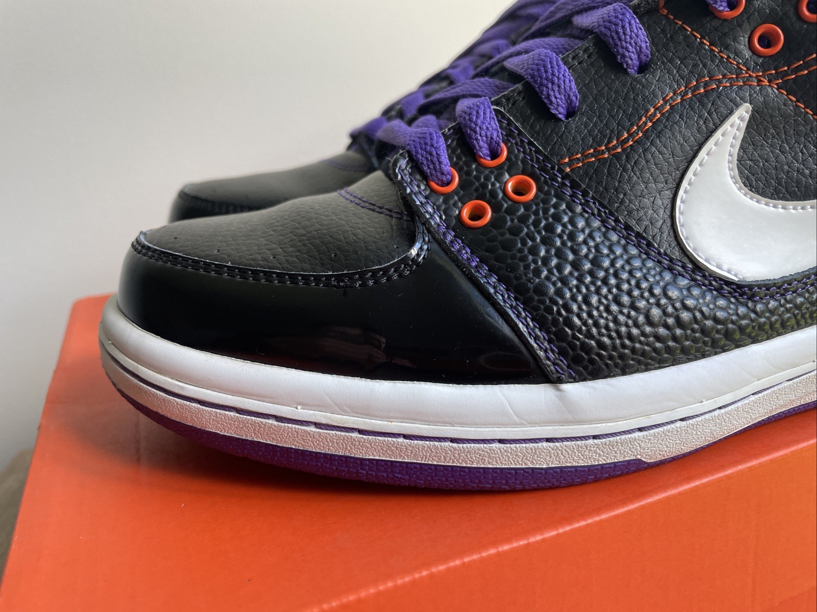 Nike Cradle Rock Low Black Purple Orange Steve Nash US Sz 8.5 Suns OG Box Rare