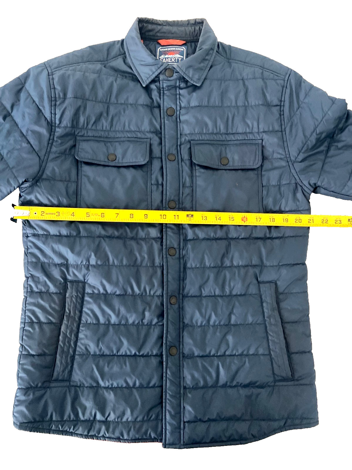 Faherty Atmosphere 100% Recycled Polyester Full Snap Quilted Jacket Size S