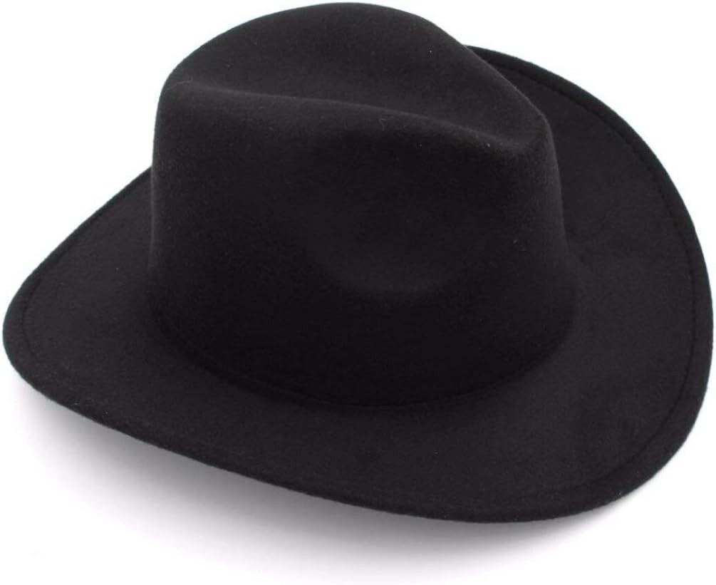 Black Western Cowboy, Cowgirl Hat, Adjustable Cotton & Polyester, Men Women