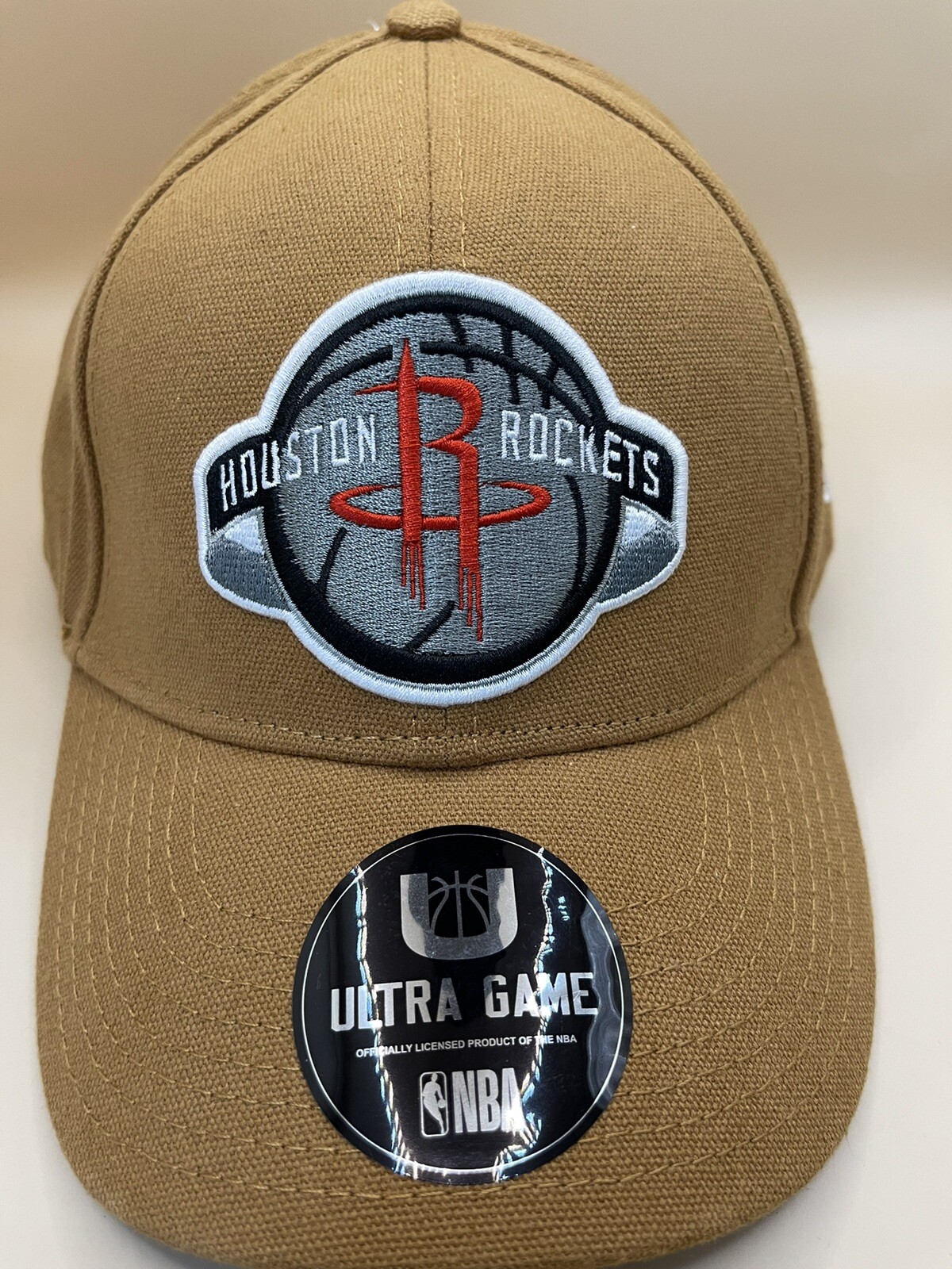 Houston Rockets NBA Ultra Game Adjustable Strapback Hat Mustard Brown OSFM