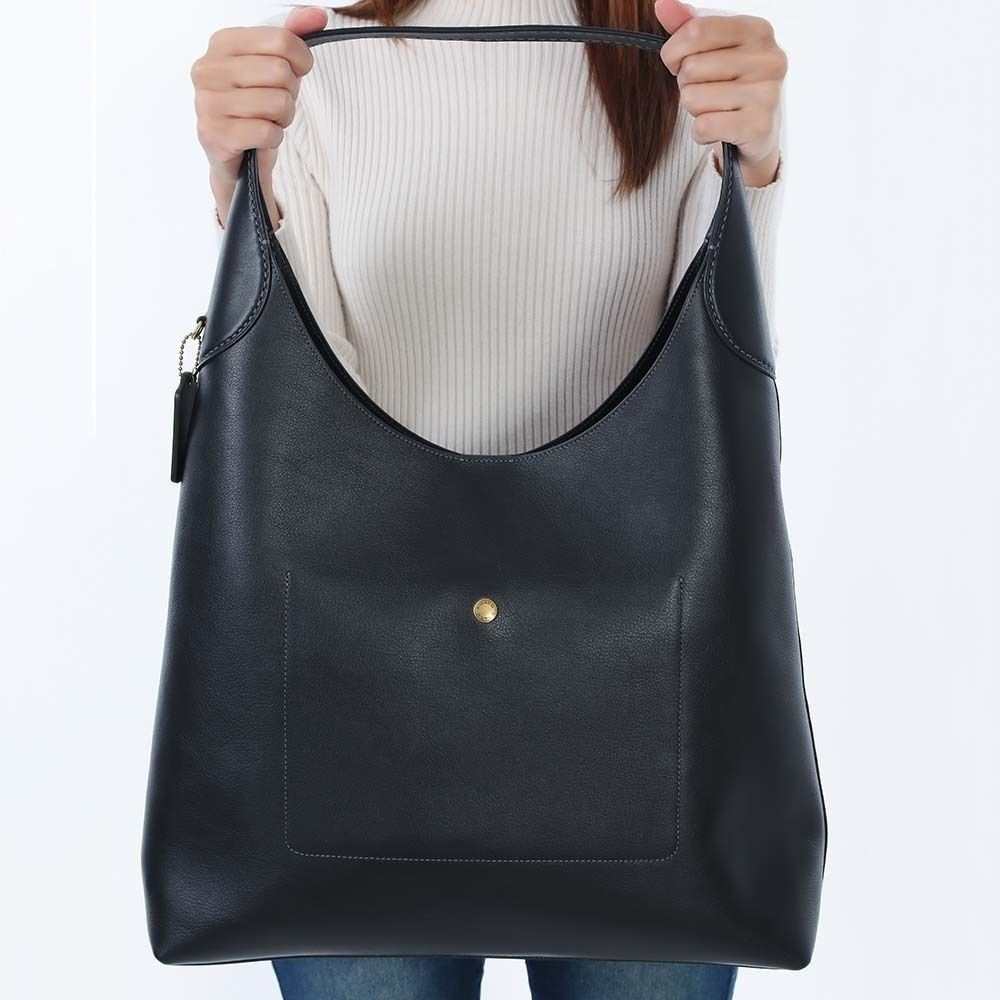 COACH Brooklyn 39 Shoulder Bag CU044 Black Leather Women Outlet New