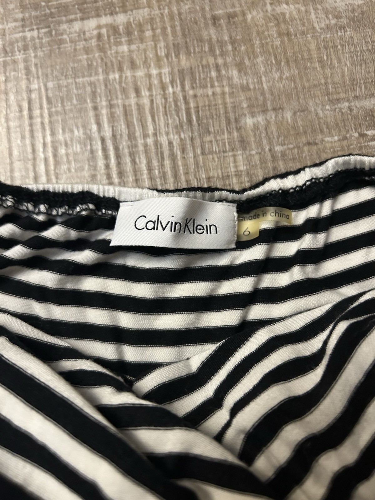 Calvin Klein Black & White Criss Cross, Open Back Dress Size 6