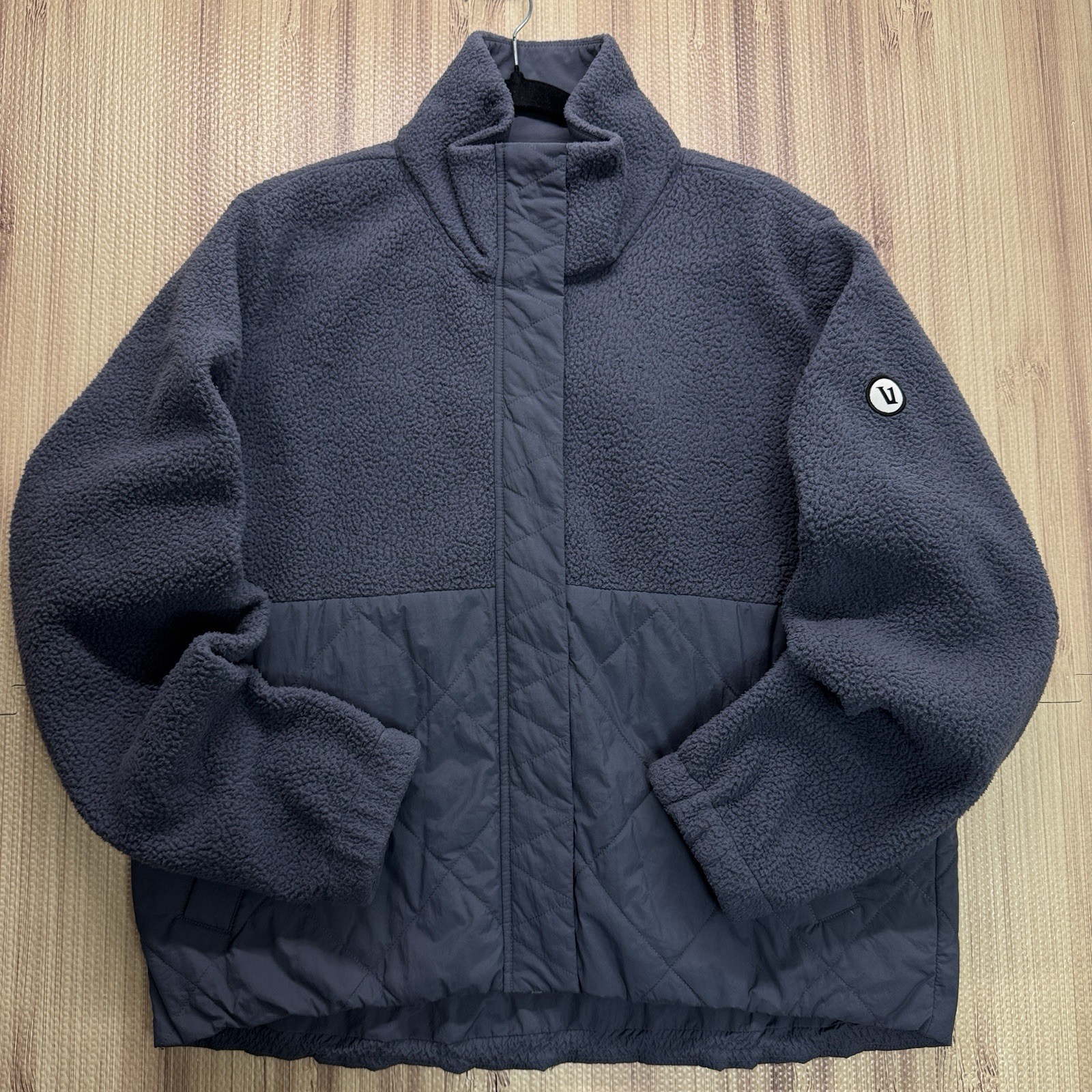 Vuori Women’s Highlands Sherpa Jacket Azure Blue Grey Size L