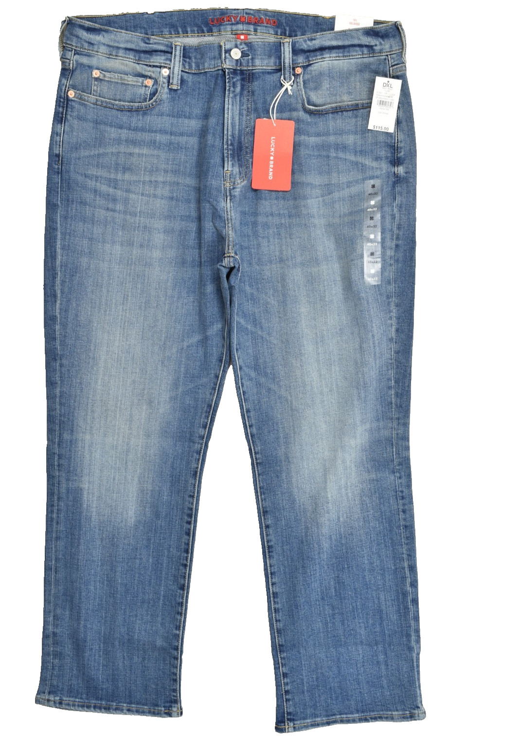 Lucky Brand Men’s 181 Relaxed Blue Denim Jeans Zip Cool Max Cotton 40×32 NEW