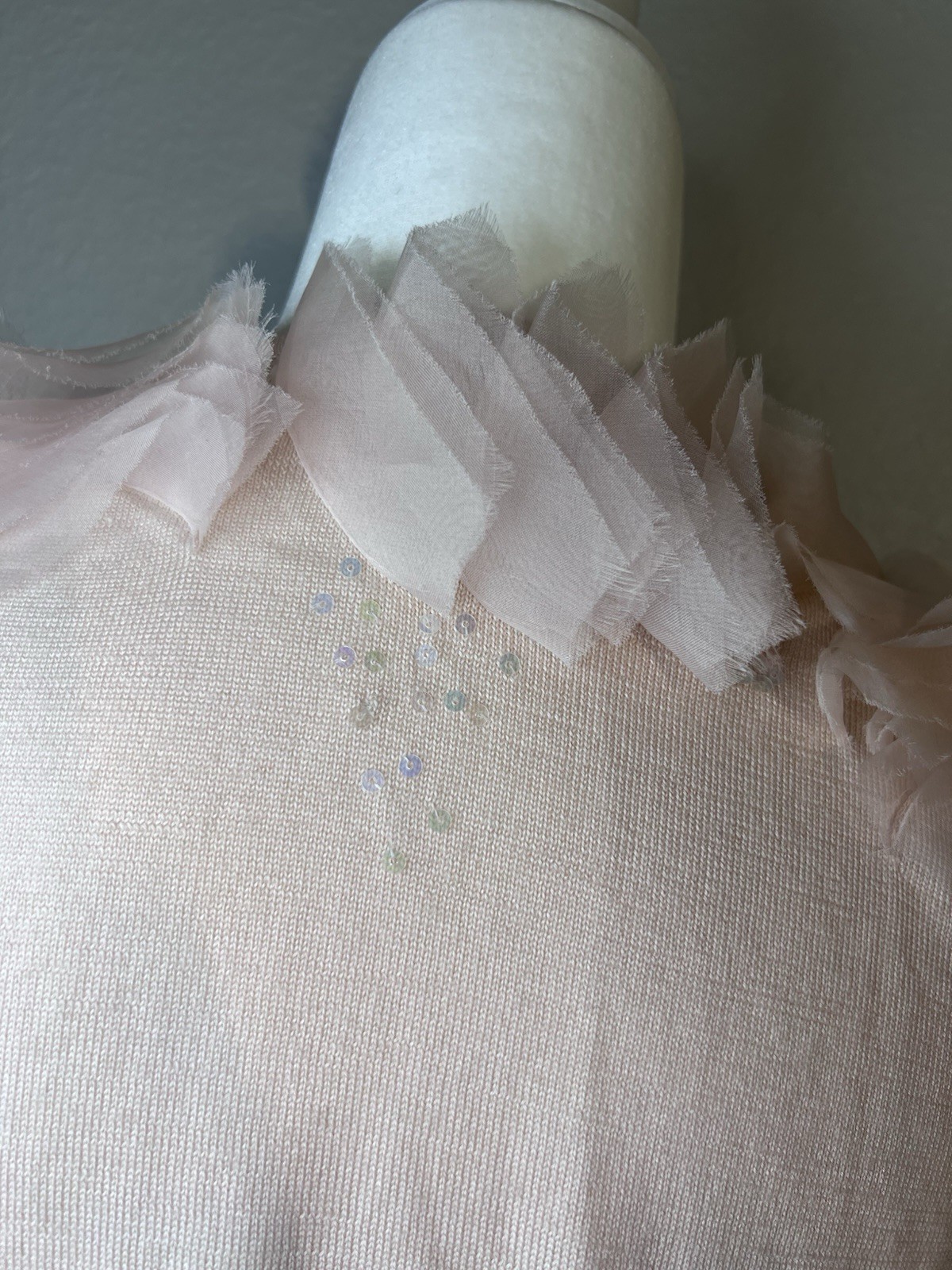 Oscar de la Renta Soft Pink Cardigan Size M Coquette Fairycore Romantic