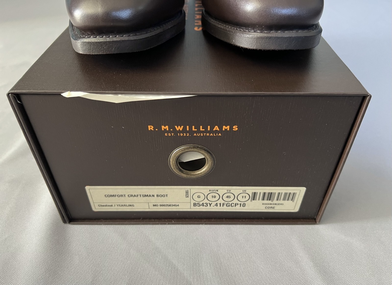 NEW R.M. WILLIAMS COMFORT CRAFTSMAN Chestnut Yearling BOOTS AU 10 G EU 45 US 11