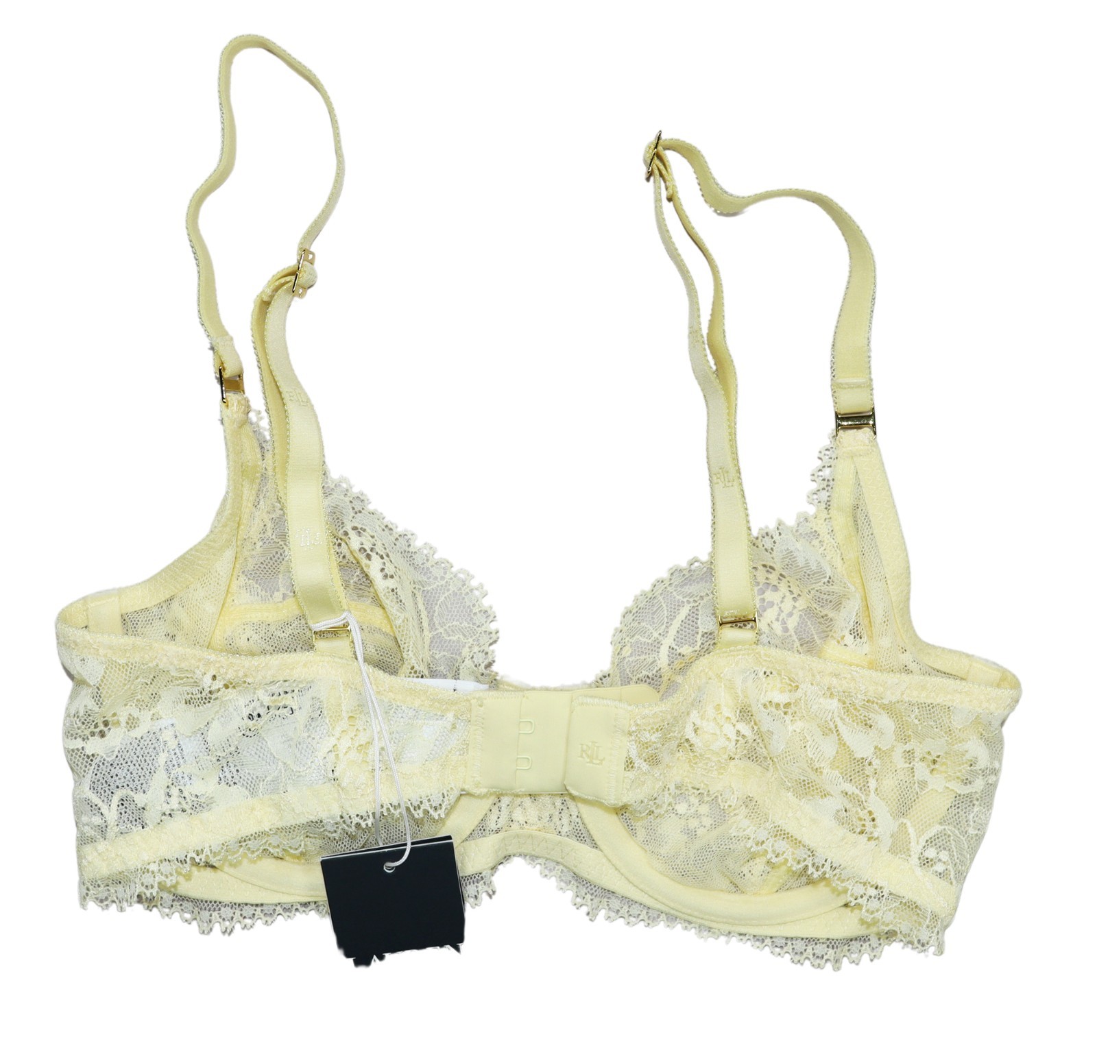 Ralph Lauren Underwire Unlined Lace Full Coverage Women’s Bra NWT Lemon Chiffon
