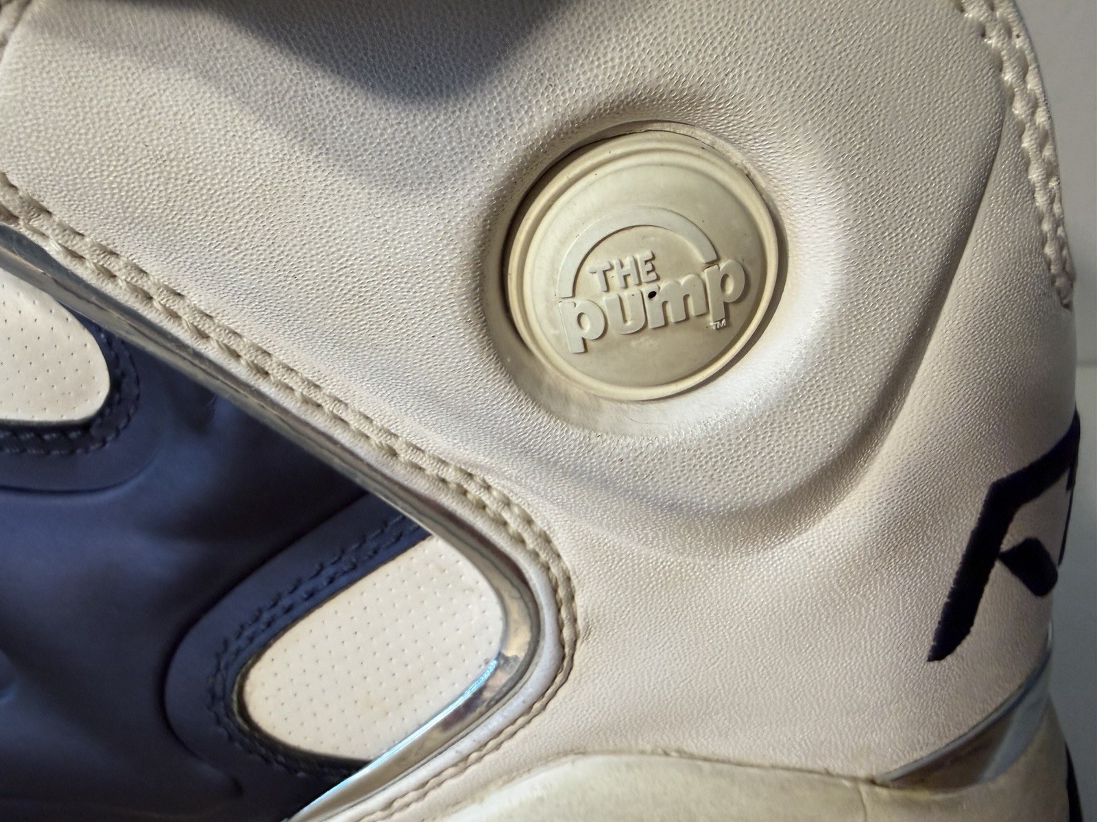 vintage pair of Reebok ATR The Pump basketball shoes,