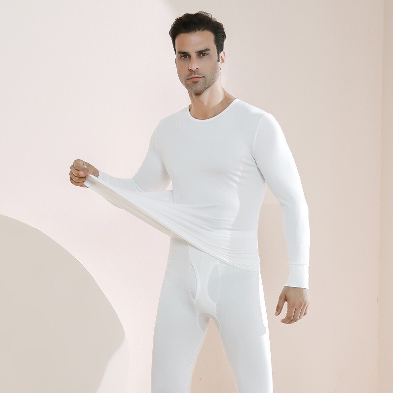 Men Thermal Microfiber Fleece Winter Lined Long Johns Warm Underwear Shirt Pants