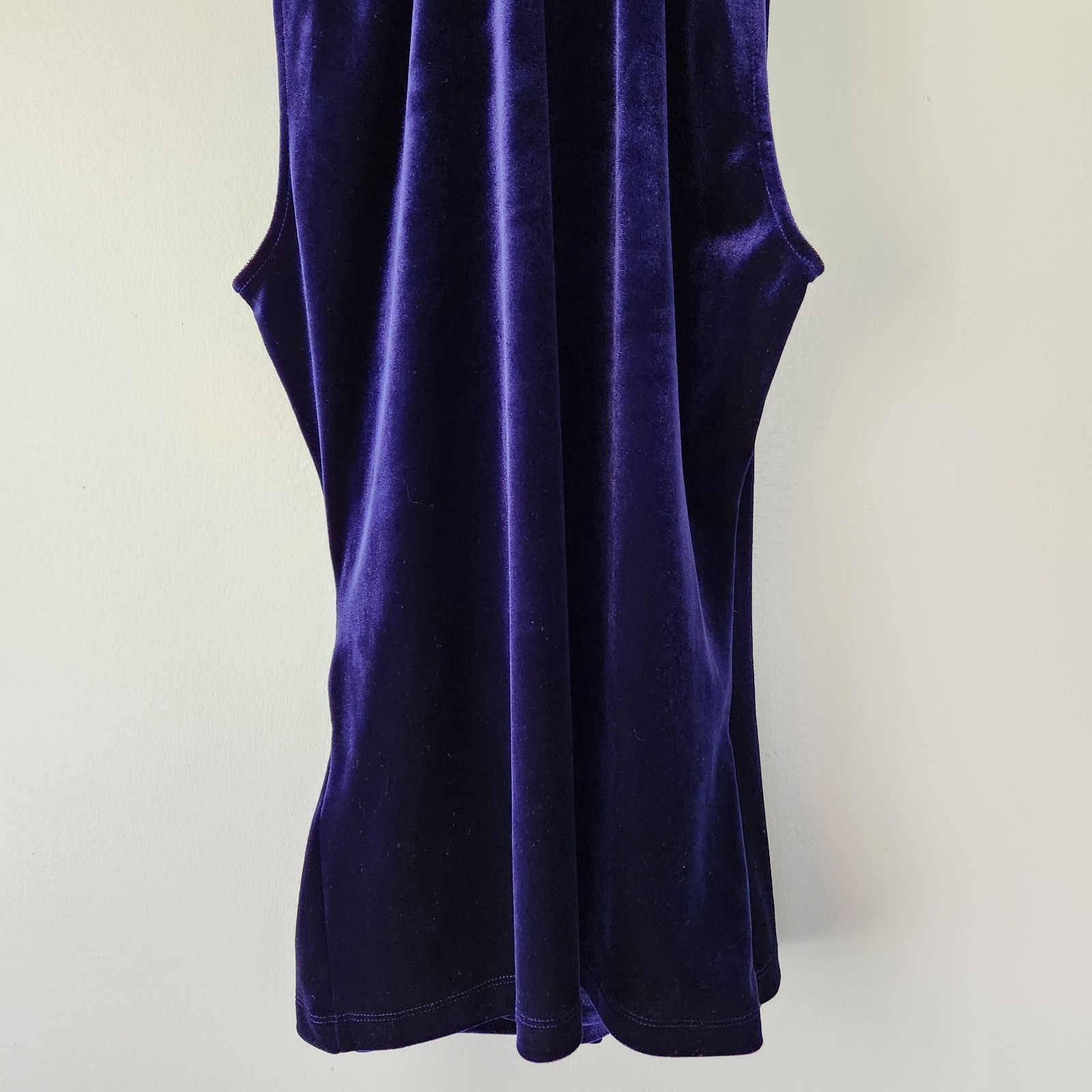 Elie Tahari Top Womens M Navy Velour Blouse Jaye Knit Evening Holiday Designer