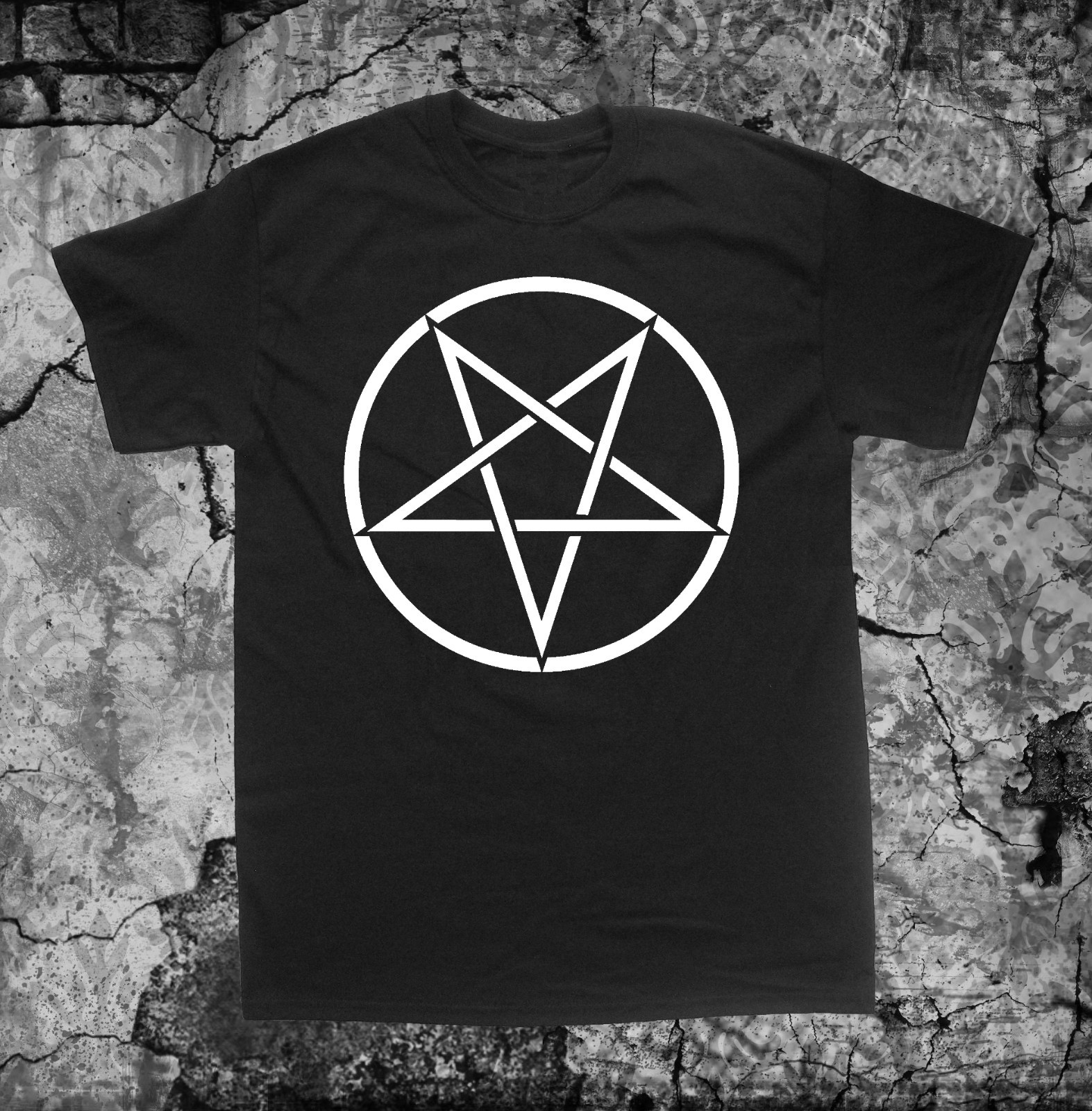 Inverted Pentacle Shirt Baphomet Pentagram Satanic Occult Gothic Cross Leviathan