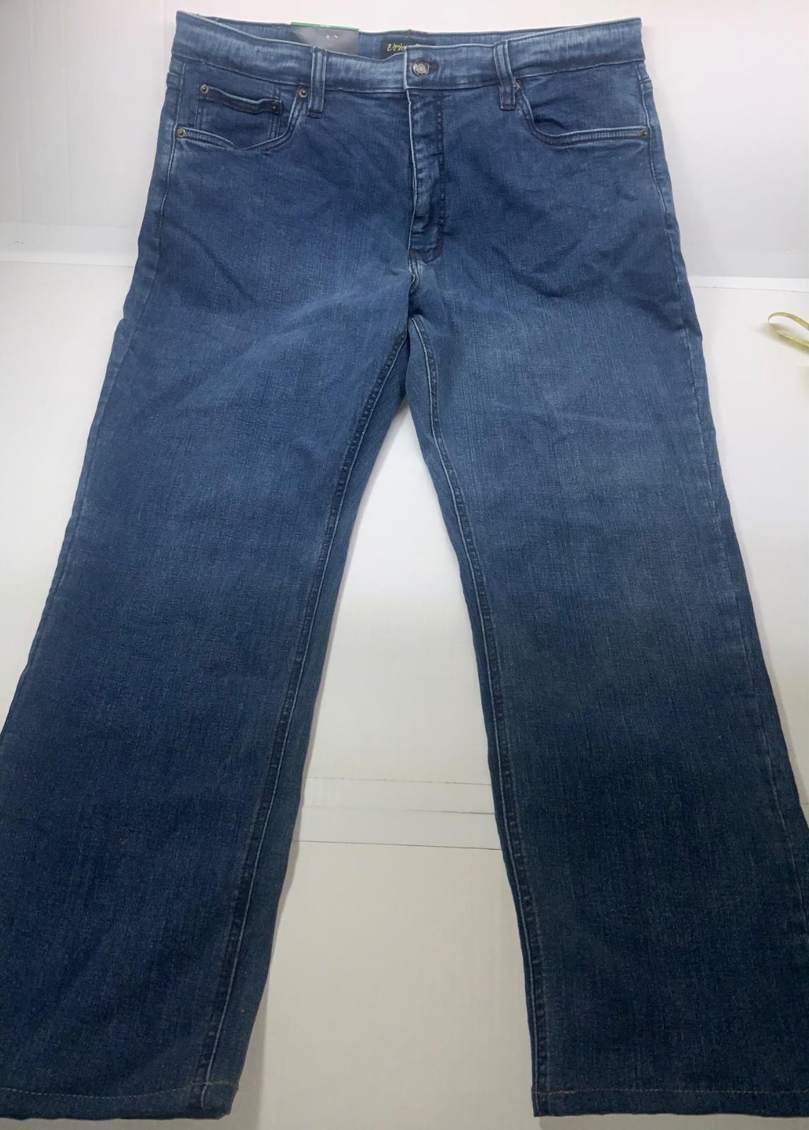 URBAN STAR Str. leg RELAXED fit Jeans 38 x 30” L (hemmed) Dark Blue / Med Blue