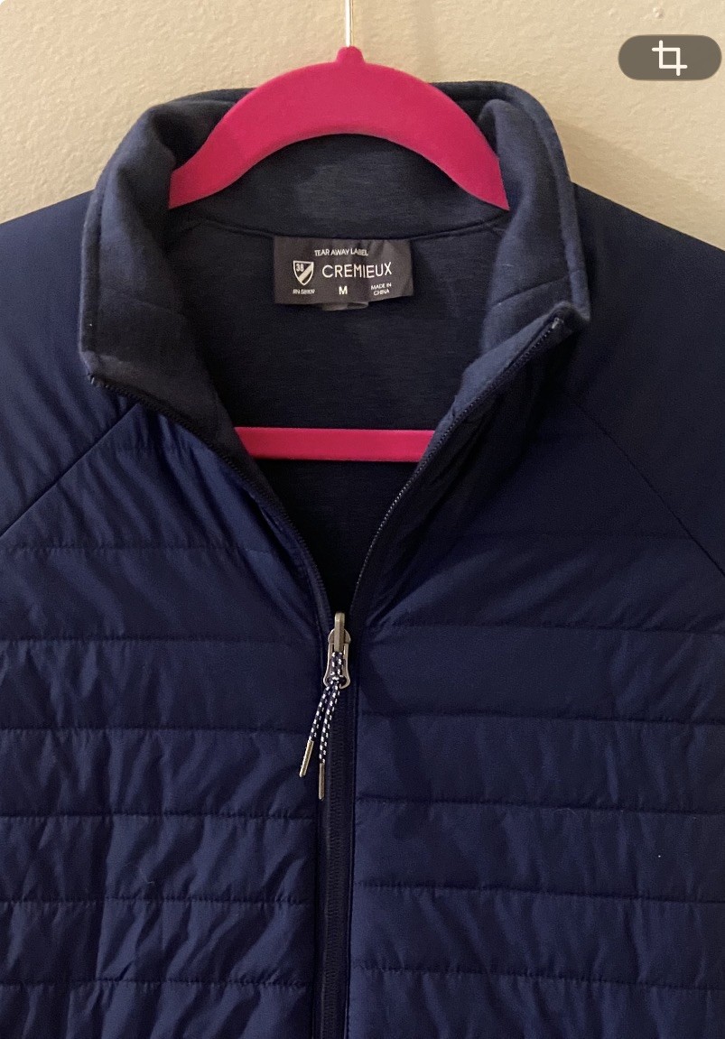 NWOT Daniel Cremieux M Reversible Quilted Puffer Vest All Zip Pockets Navy Blue