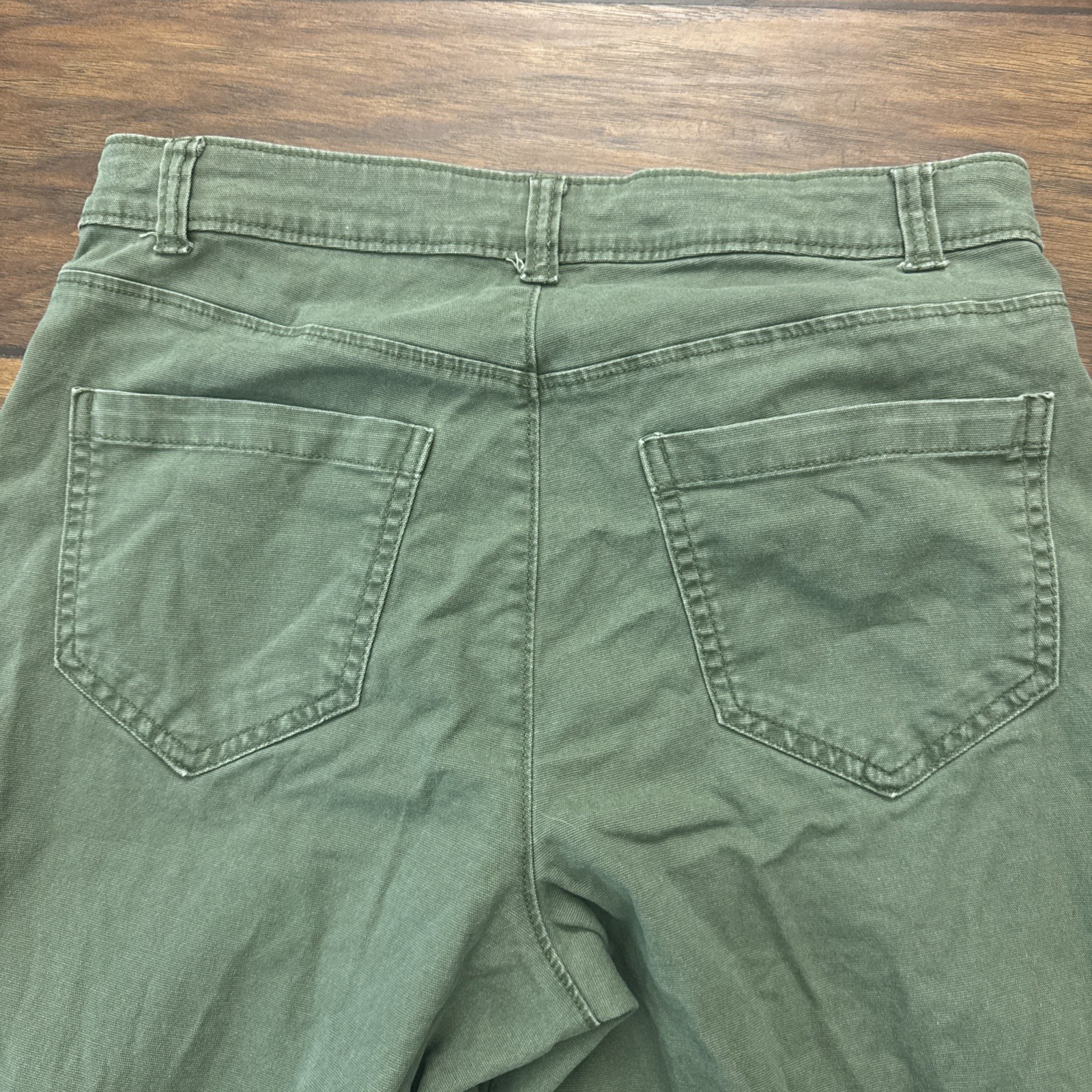 Old Navy Extra High-Rise Baggy Wide Leg Jeans Womens 4 Petite (28×25) Green