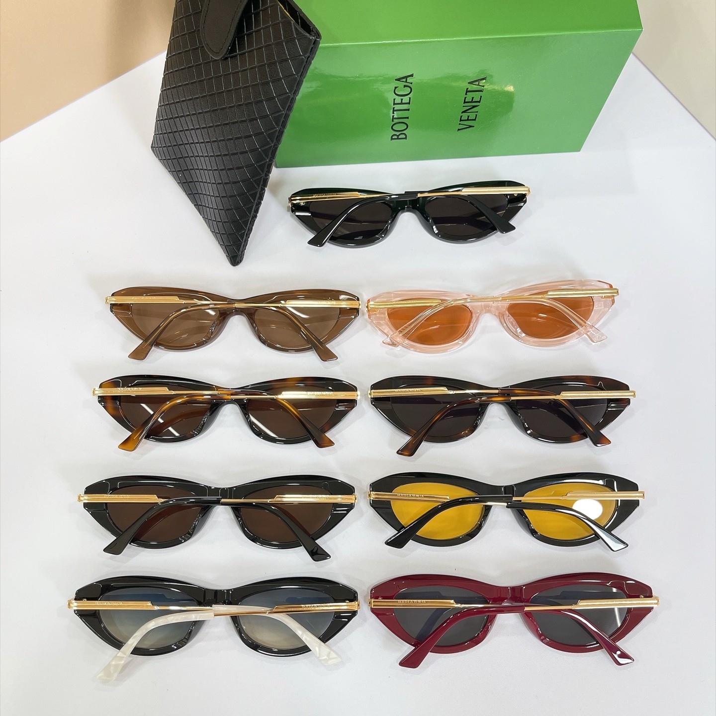 Bottega Veneta Unisex Sunglasses BV1368S 53-19-140 Pink Gold Brown Lens