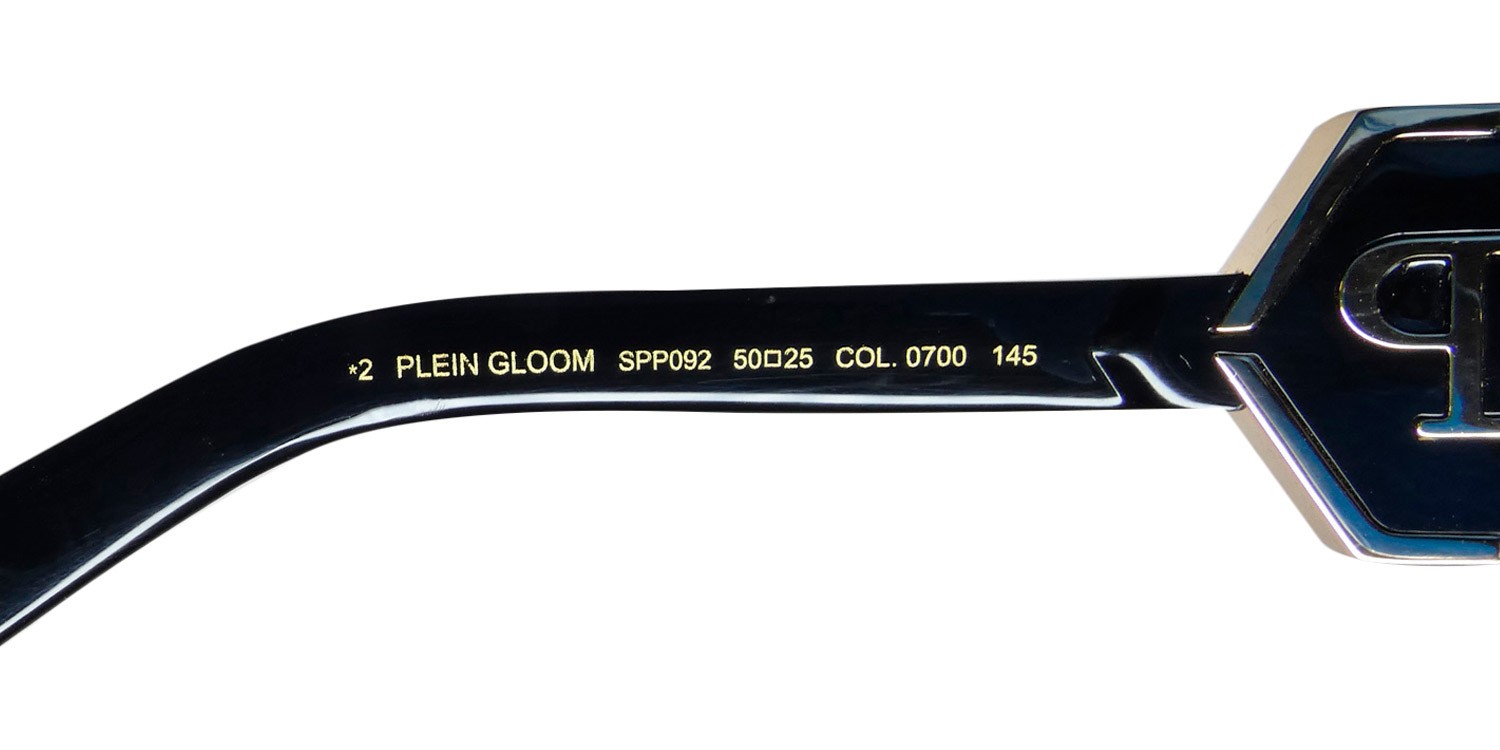 NEW PHILIPP PLEIN SPP092 PLEIN GLOOM SUNGLASSES 50-25-145 PLASTIC 0700 ITALY