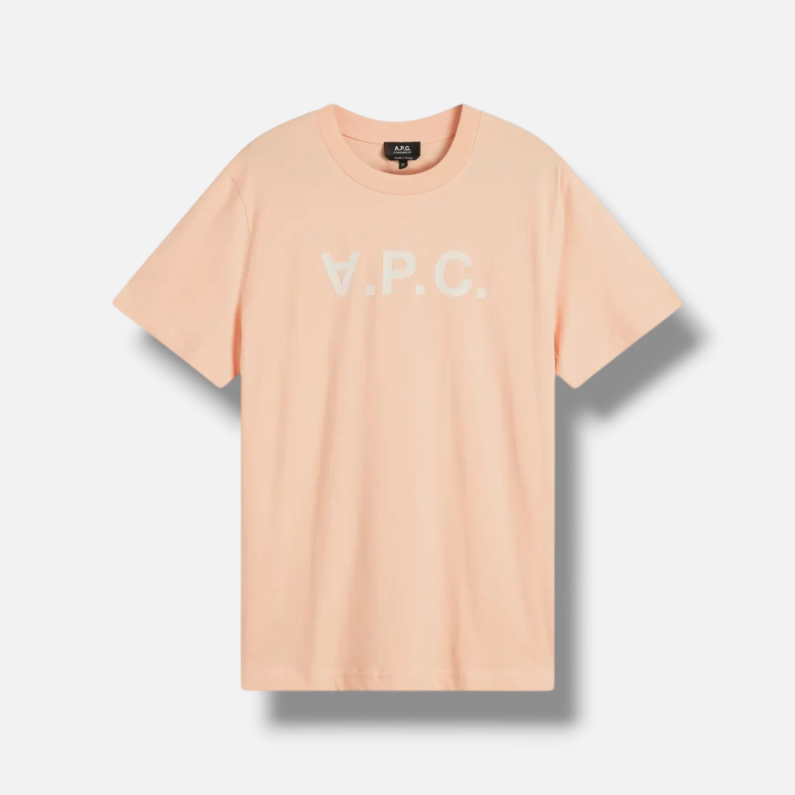 A.P.C. Men’s Pink VPC Logo Cotton T-Shirt Tee Size S