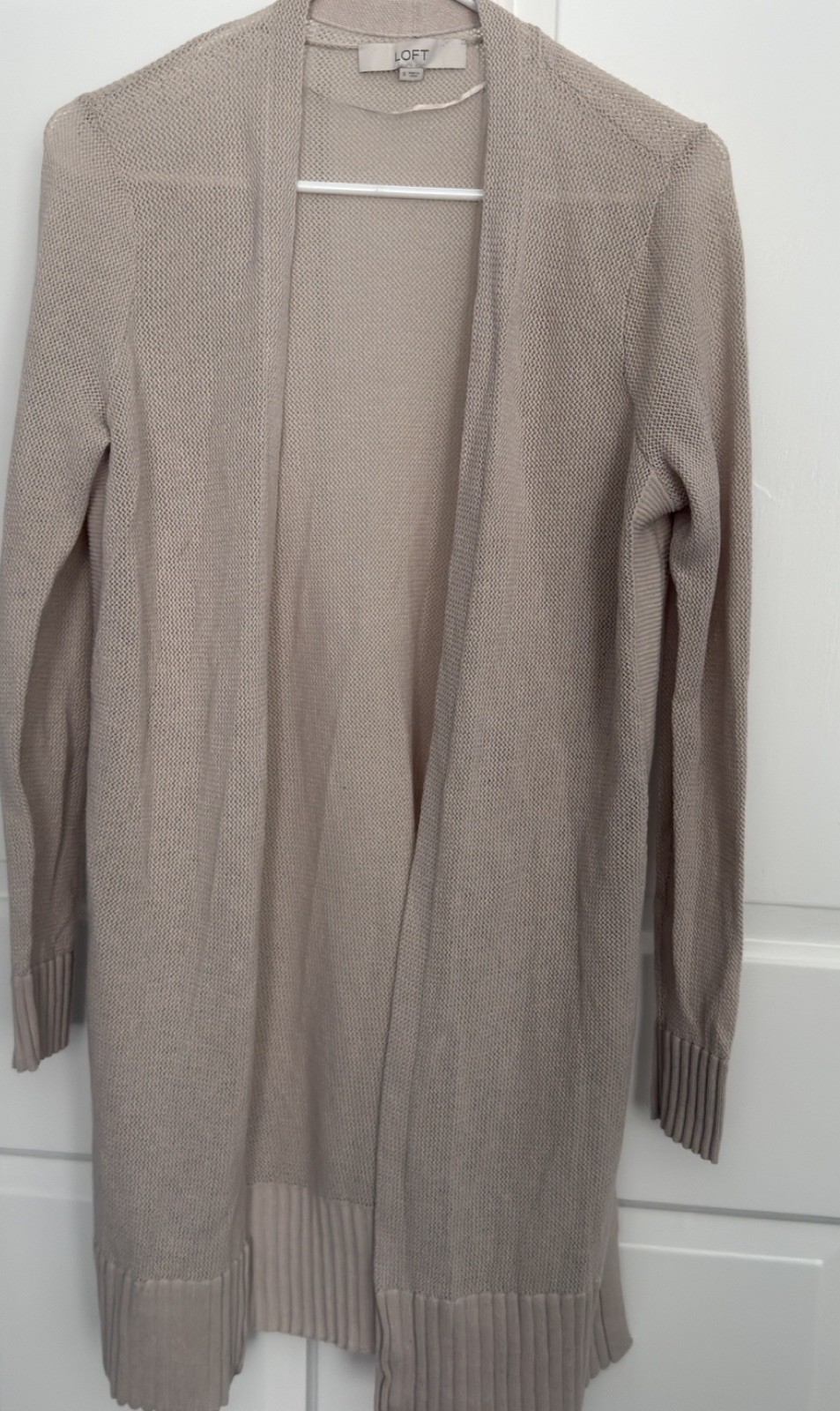 Loft Small Casual Duster Cardigan Sweater Linen Blend All Seasons See Photos!