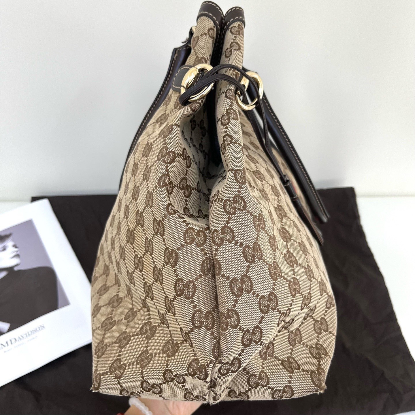 Gucci Pre-Owned Authentic Tote Monogram 38*33*14cm Canvas