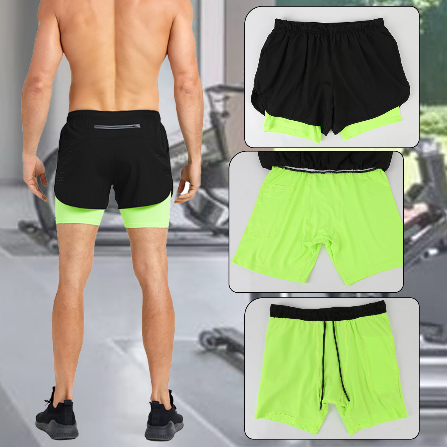 Mens Summer Workout Pants Training Shorts Quick Dry Pants Sports Fitness Shorts