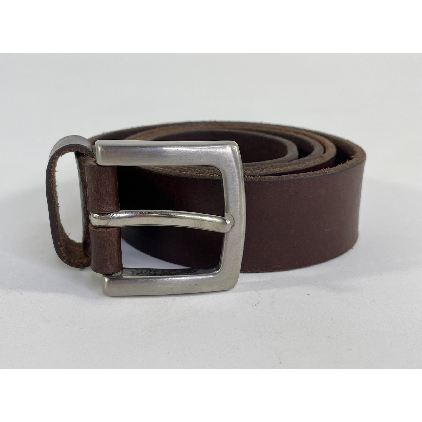 Genuine Cowhide Casual Brown Leather Belt Size Medium (Measurements in Pictures)