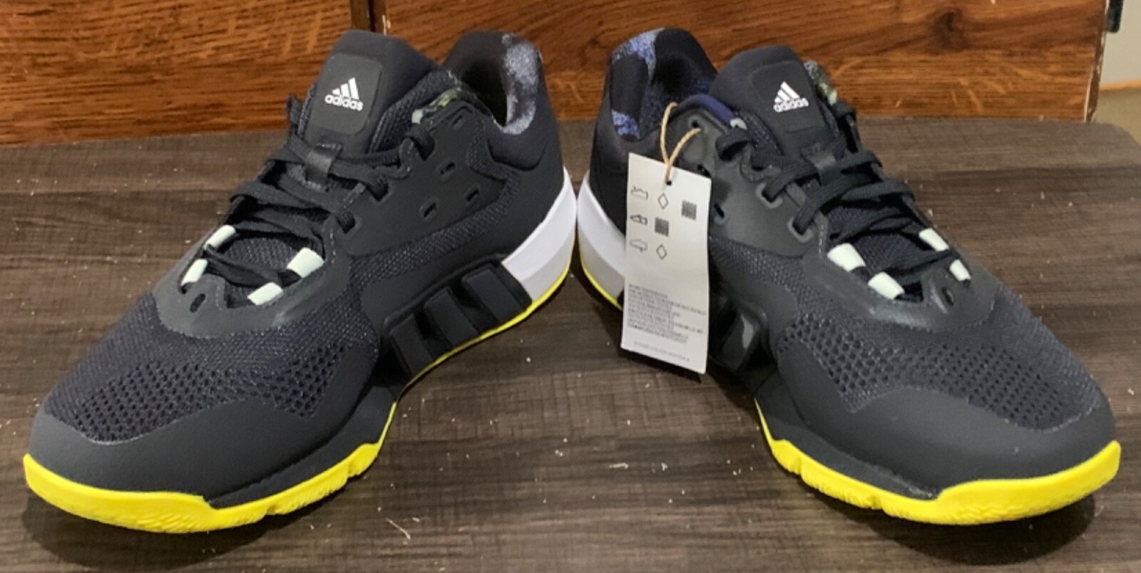 adidas Dropset Trainer Mens Training Shoes Sneakers Carbon/Black/Beam Yellow 7.5
