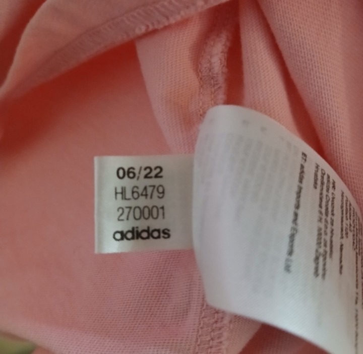 adidas Originals Jeremy Scott JS Tee Pink Graphic Logo T-Shirt Size L