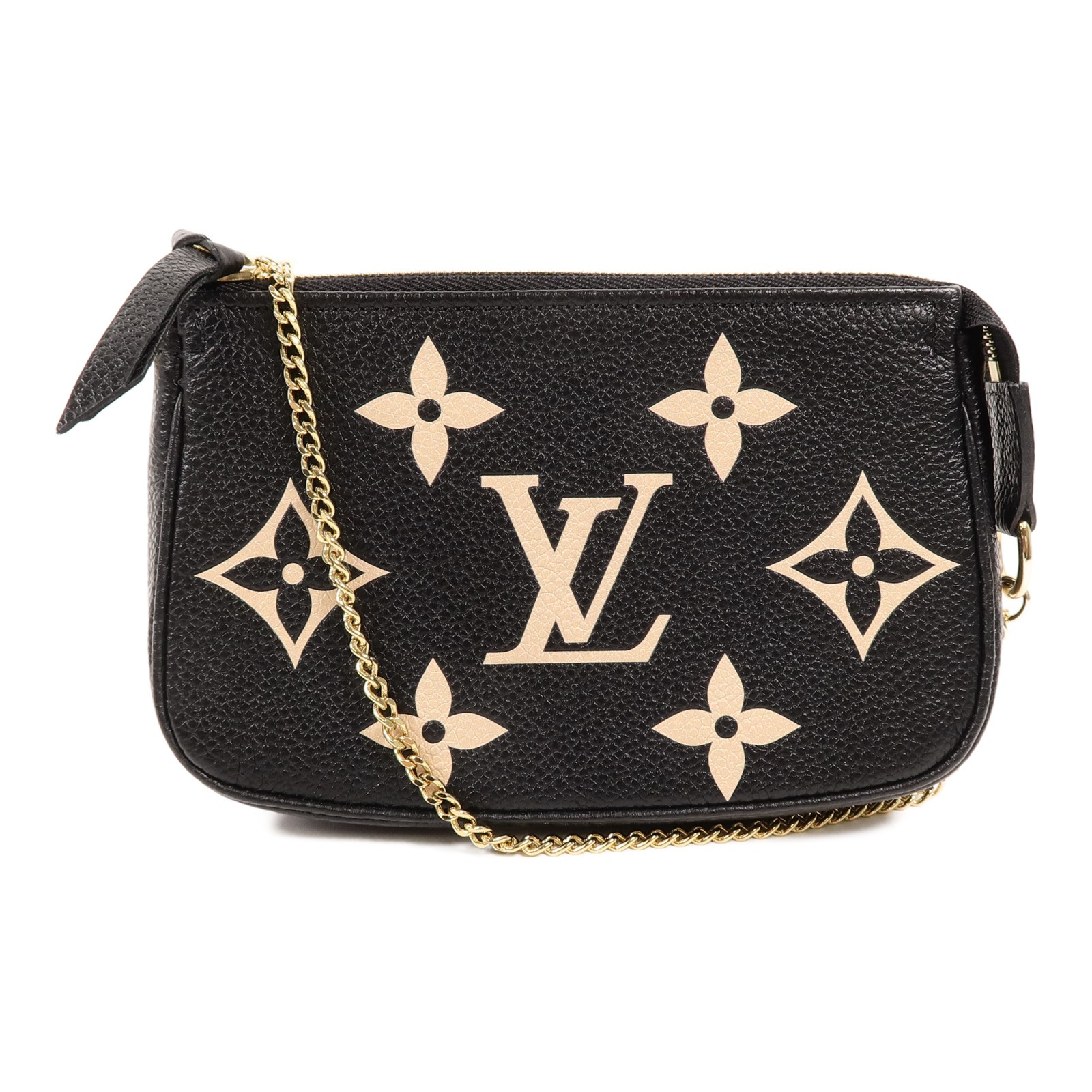 LOUIS VUITTON LV GHW Mini Pochette Clutch M80732 Monogram Empreinte Black