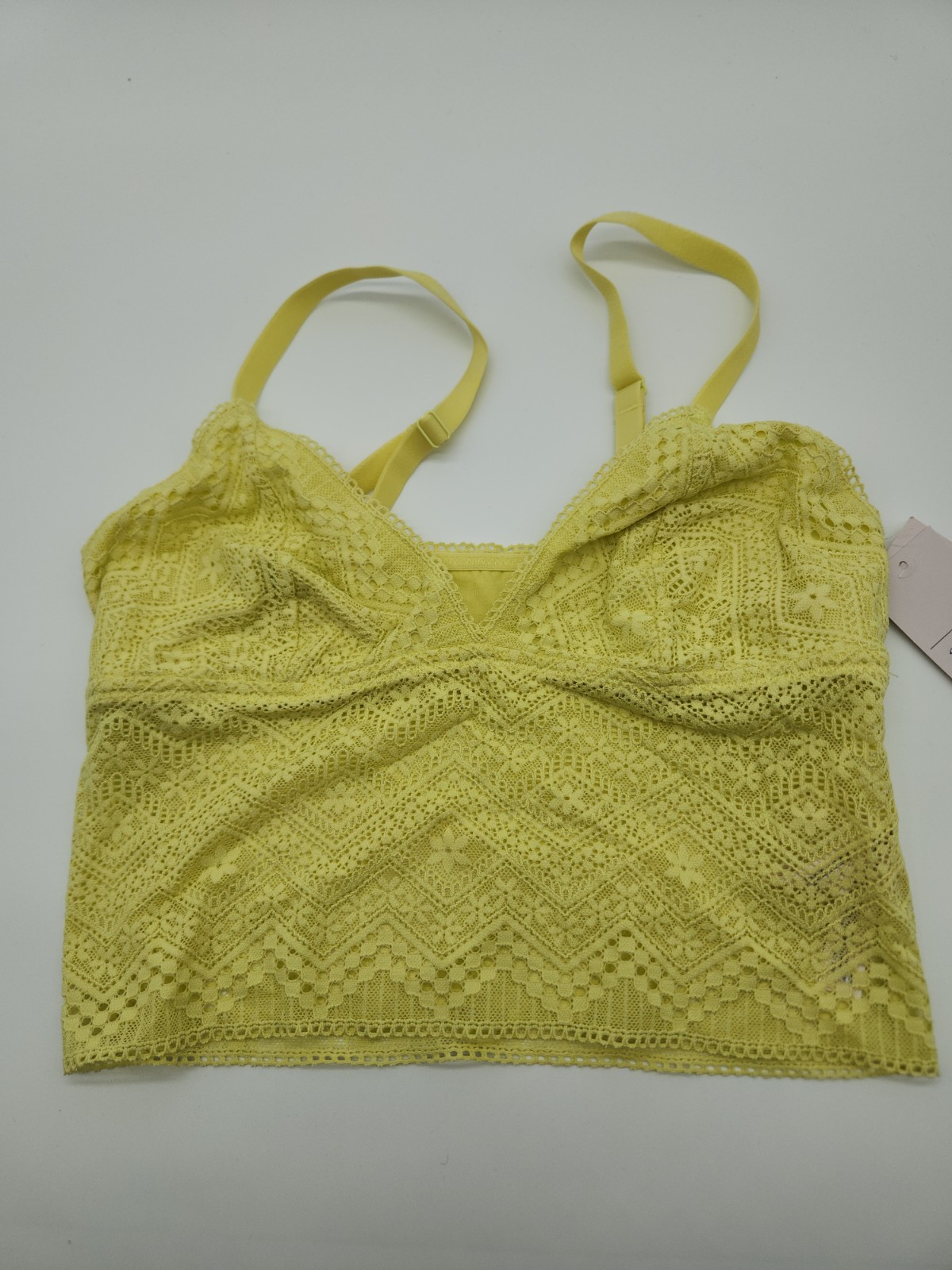 Auden Unlined Longline Bralette “Lemon Yellow” Size: Medium B428
