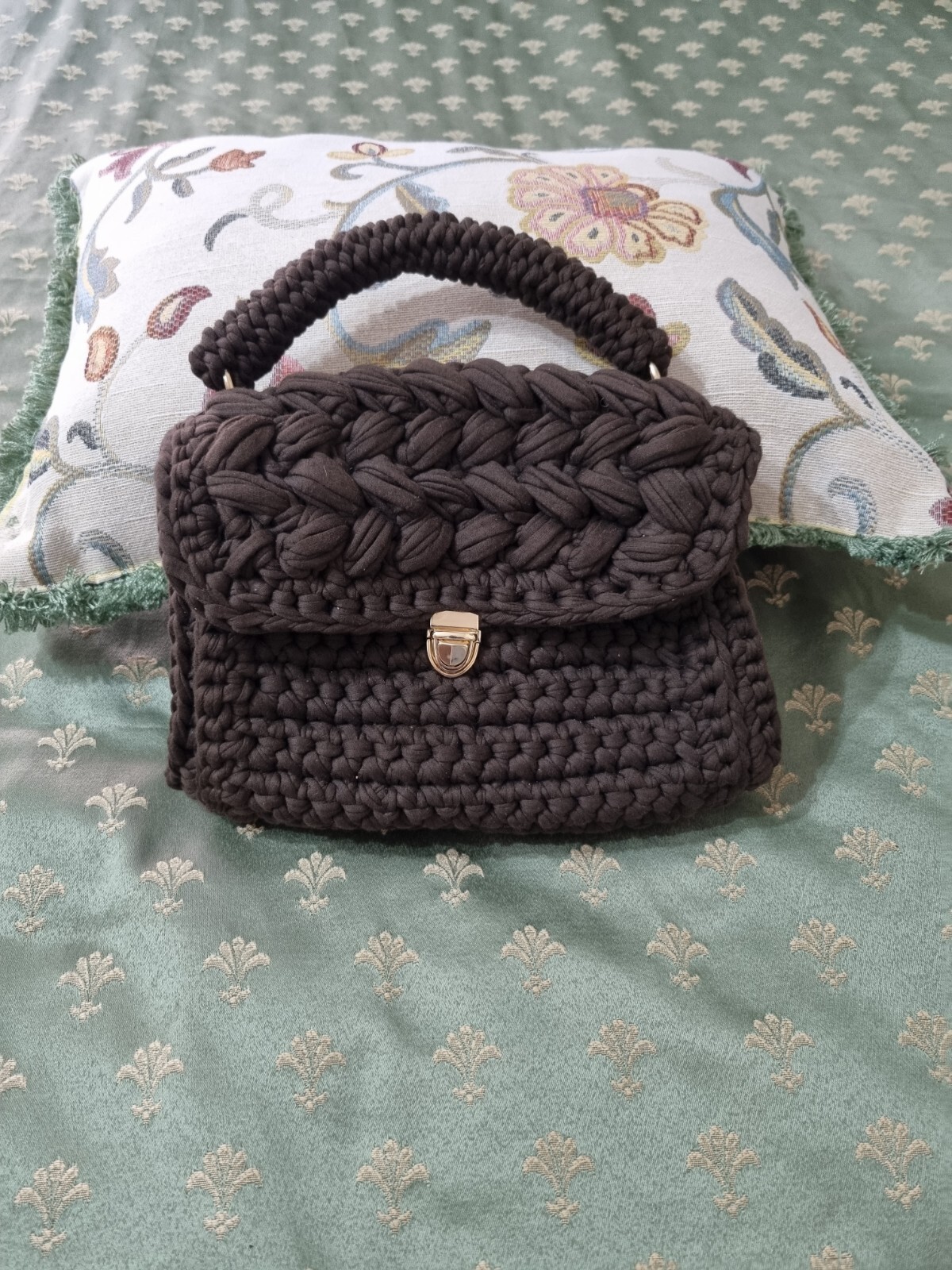 handmade crochet bag crochet bag brown – brown, elegant