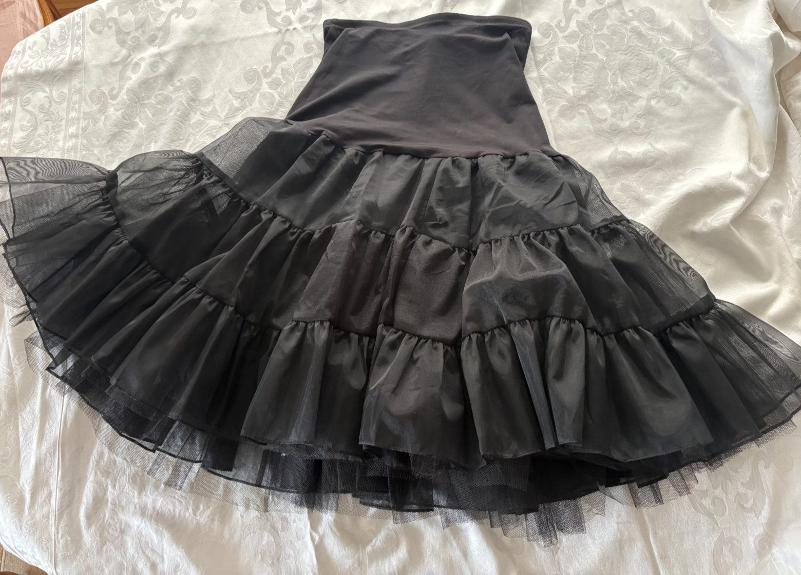 50’s Style Black Crinoline Petticoat Size Med