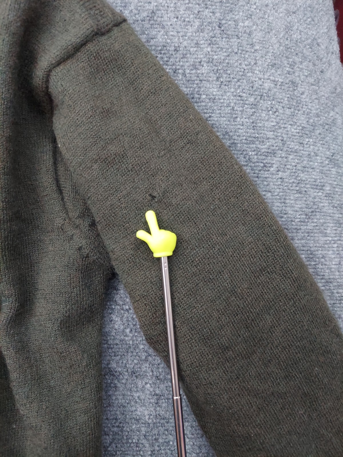 Cabelas Windshear Wool Sweater Mens 3XLT Olive Green Elbow Patches 1/4 Zip READ