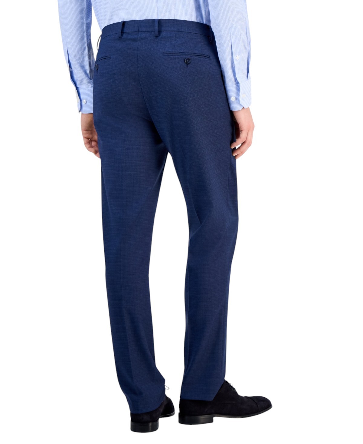 Tallia Mens Classic fit Dress Pants 32 / 32 Navy Blue Solid