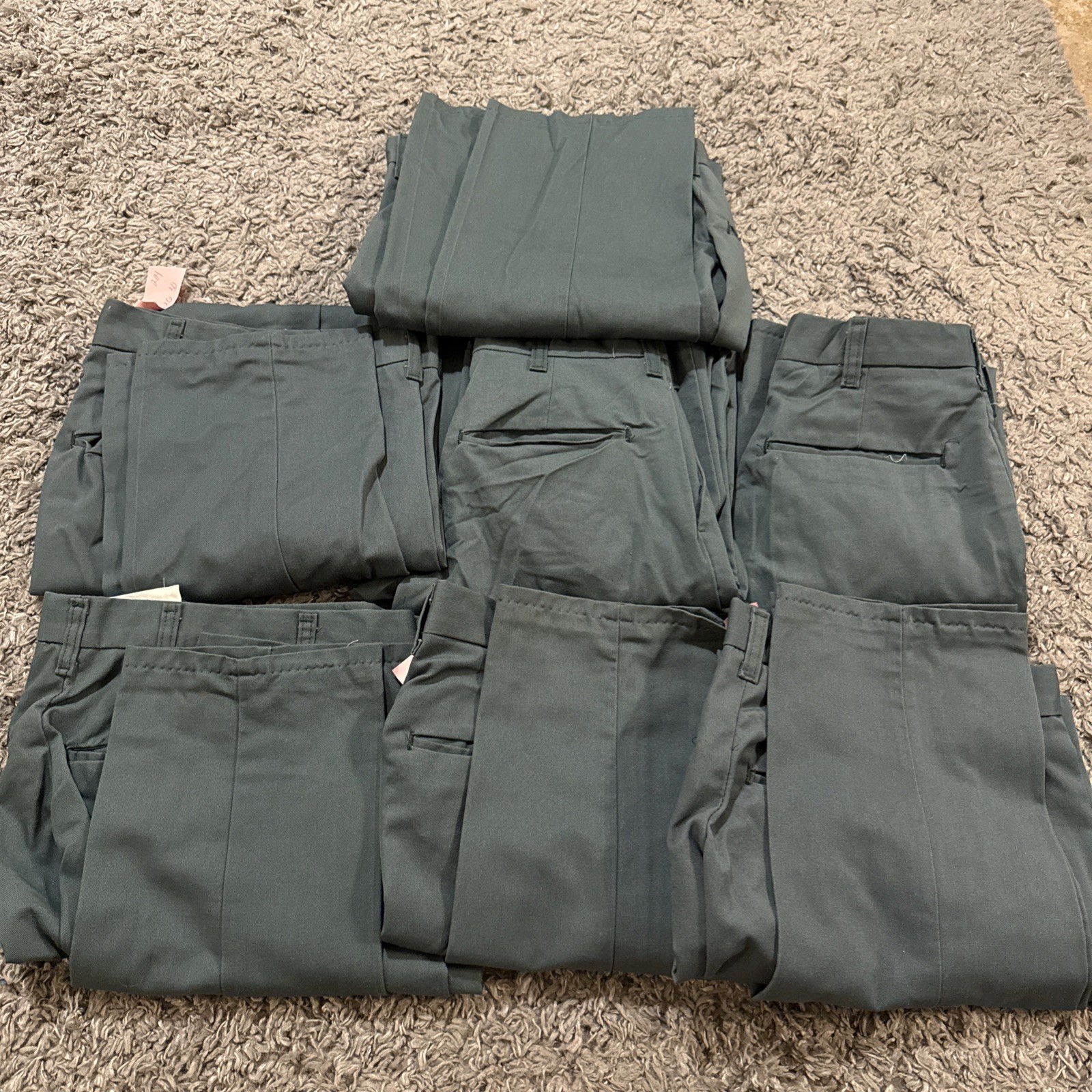 LOT OF 7 Cintas 945-40 Pants Men’s Women’s Uniform Work Comfort Flex Green 26×30