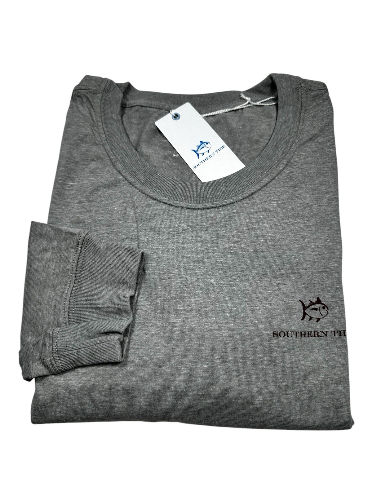 Southern Tide Men’s Heather Big Buck Tee L/S Tee.Quarry.Sz.XL.MSRP$52.00